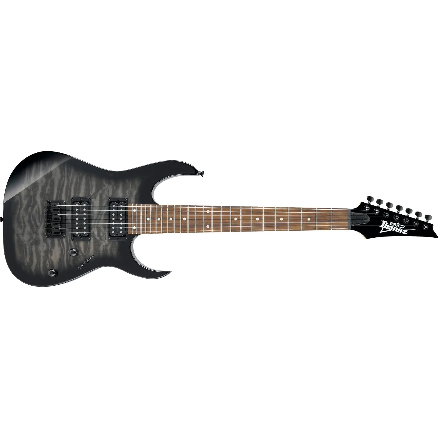 Ibanez - GIO RG 7str Electric Guitar - Transparent Black Sunburst - GRG7221QATKS