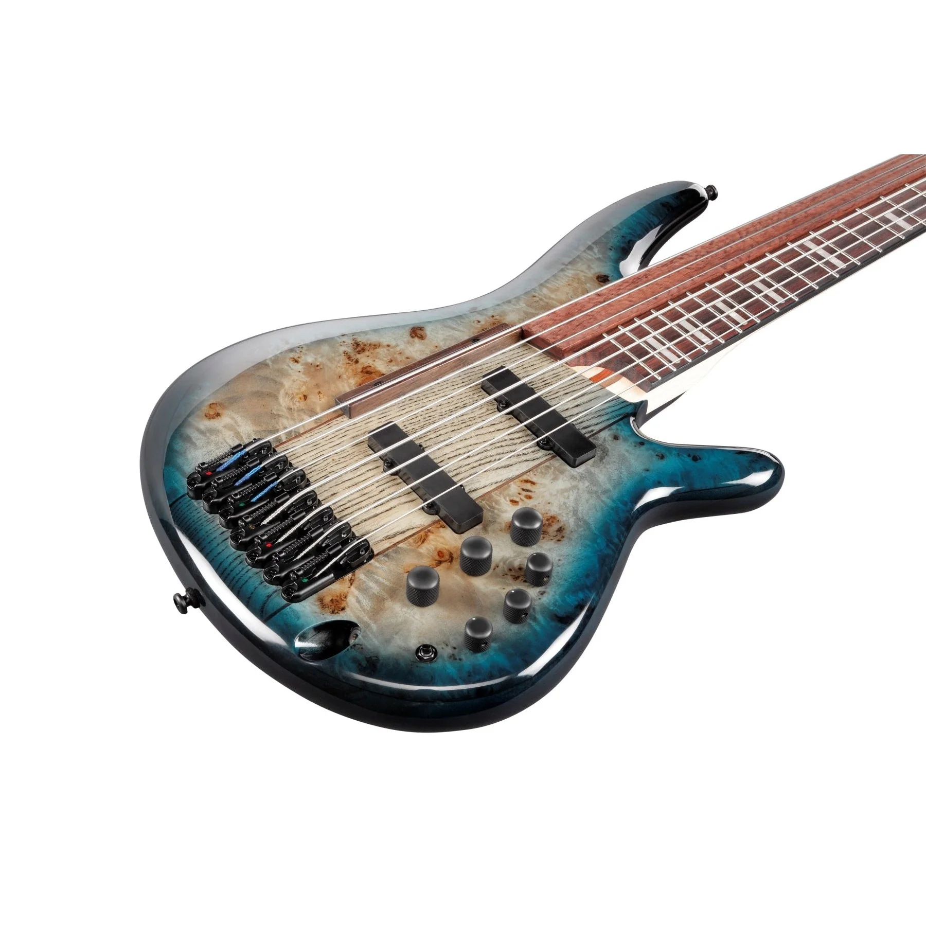 Ibanez - SR Bass Workshop 7str Electric Bass  - Cosmic Blue Starburst - SRAS7CBS - Image 3