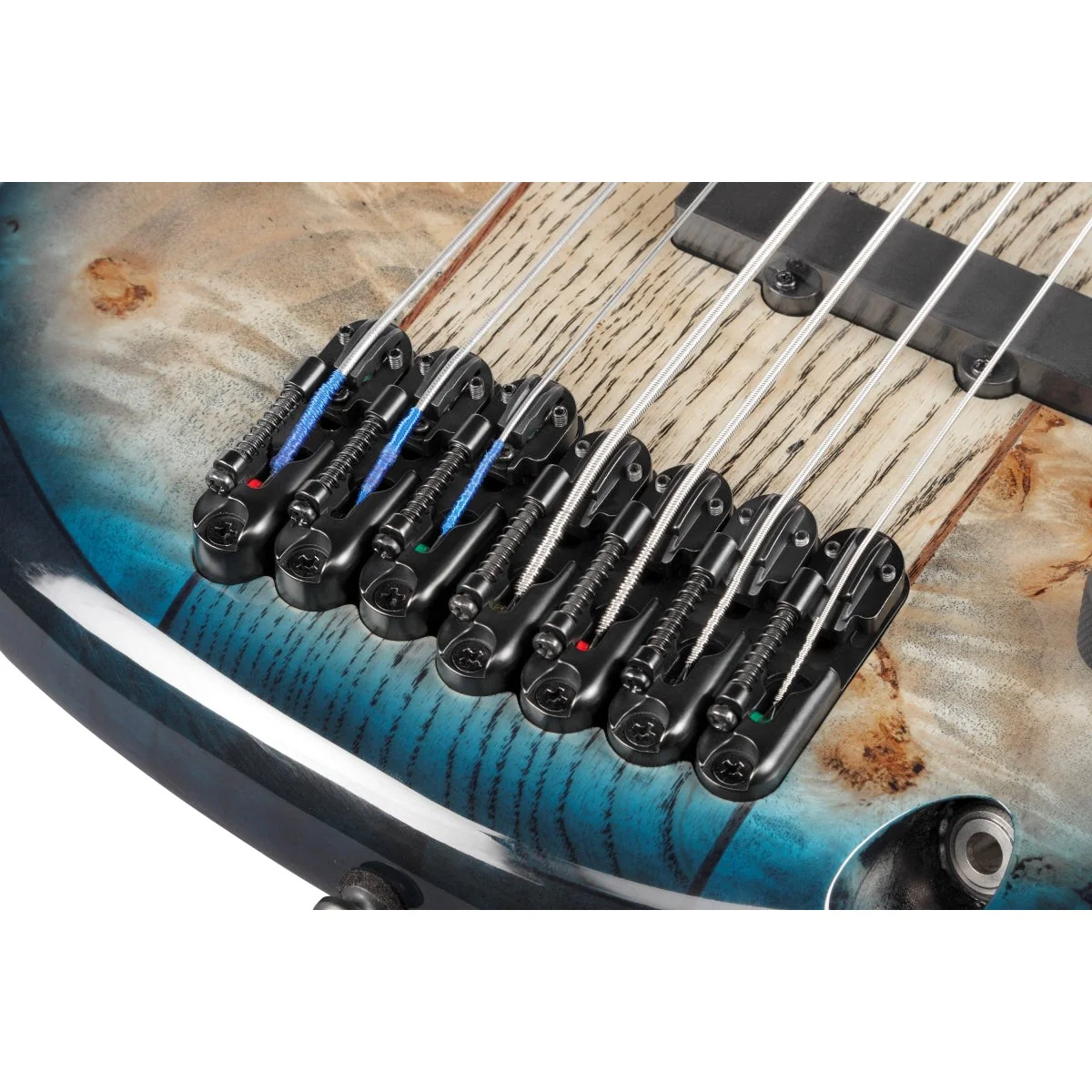 Ibanez - SR Bass Workshop 7str Electric Bass  - Cosmic Blue Starburst - SRAS7CBS - Image 7