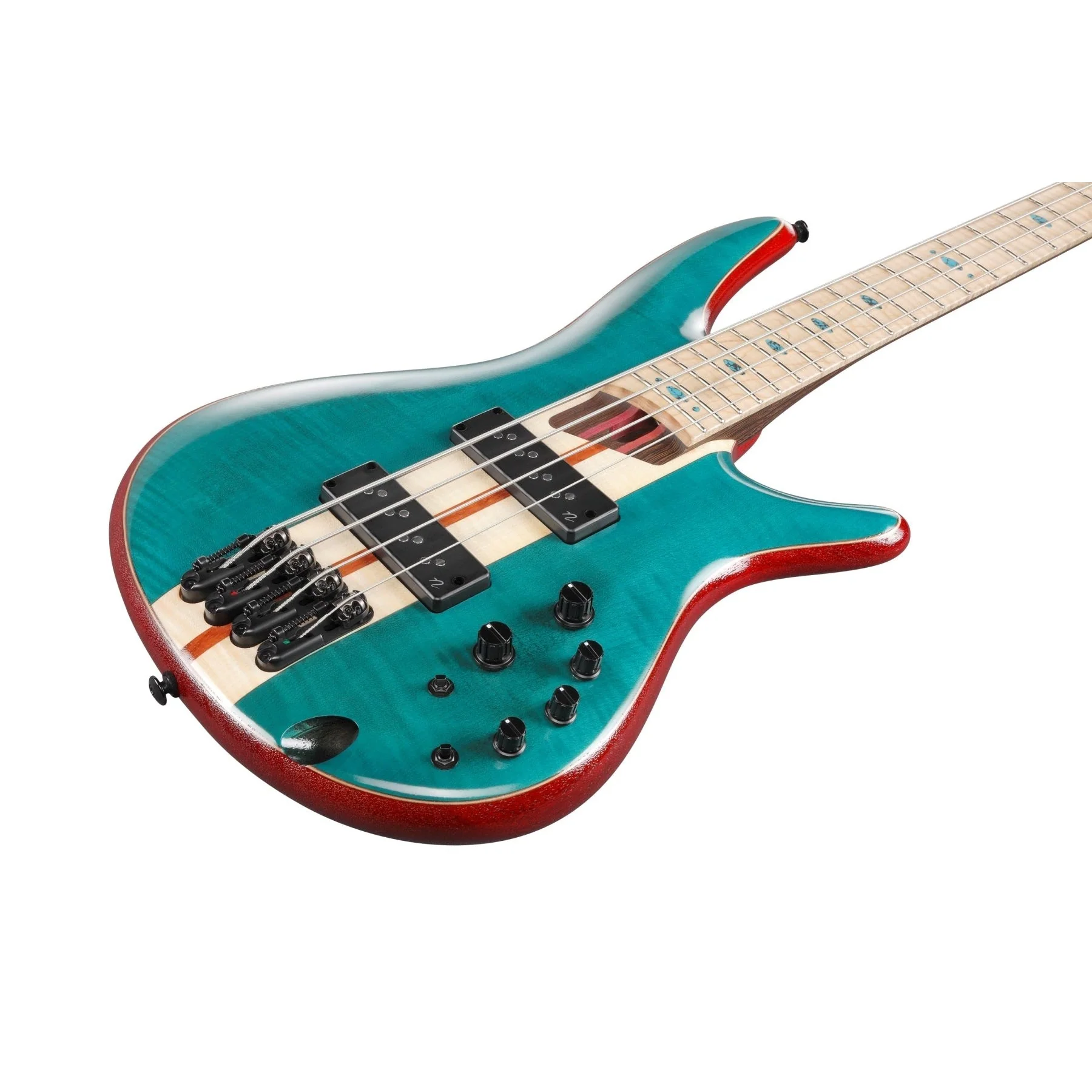 Ibanez - SR Premium 4str Electric Bass w/Bag - Caribbean Green Low Gloss - SR1420BCGL - Image 3
