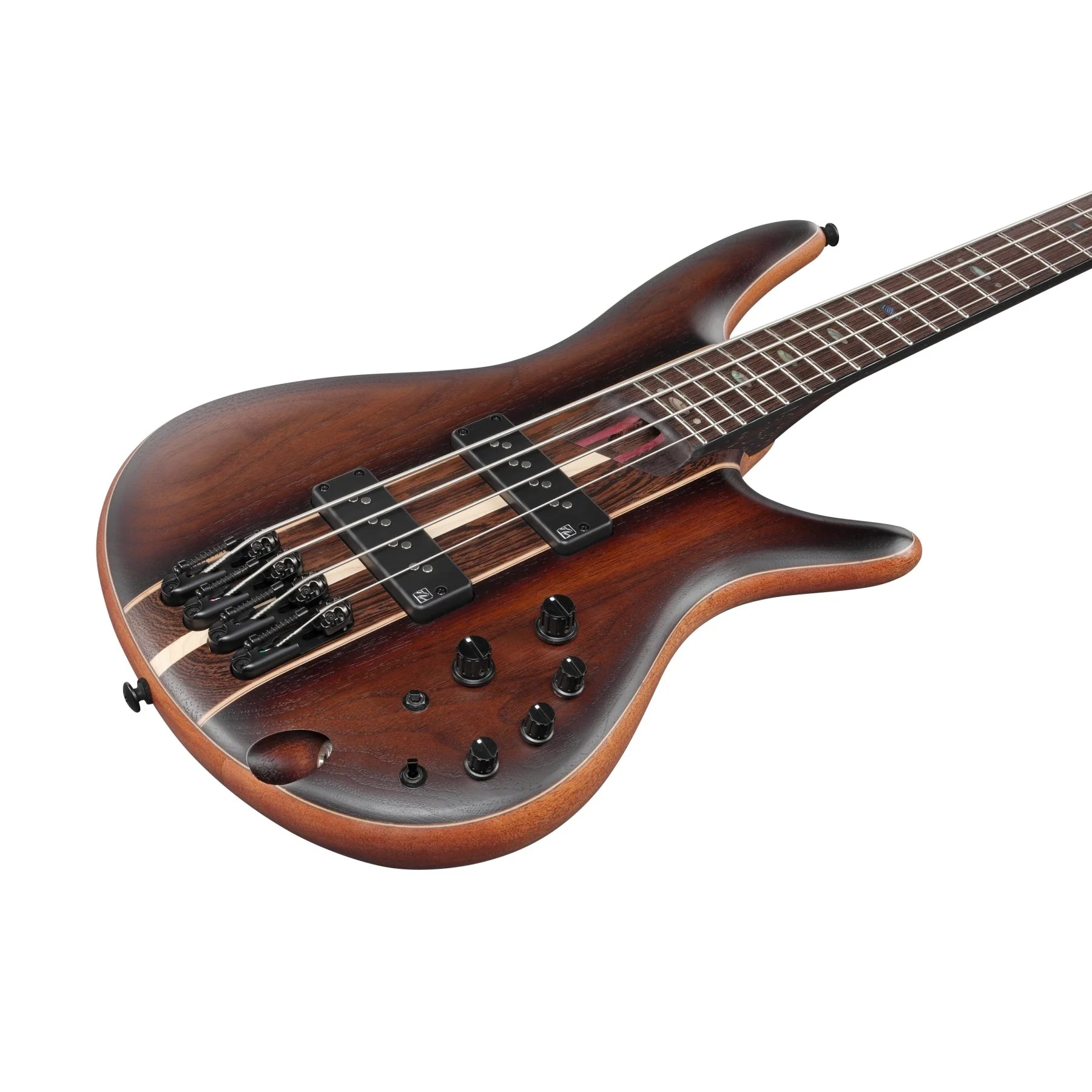 Ibanez - SR Premium 4str Electric Bass w/Bag  - Dual Mocha Burst Flat - SR1350BDUF - Image 3