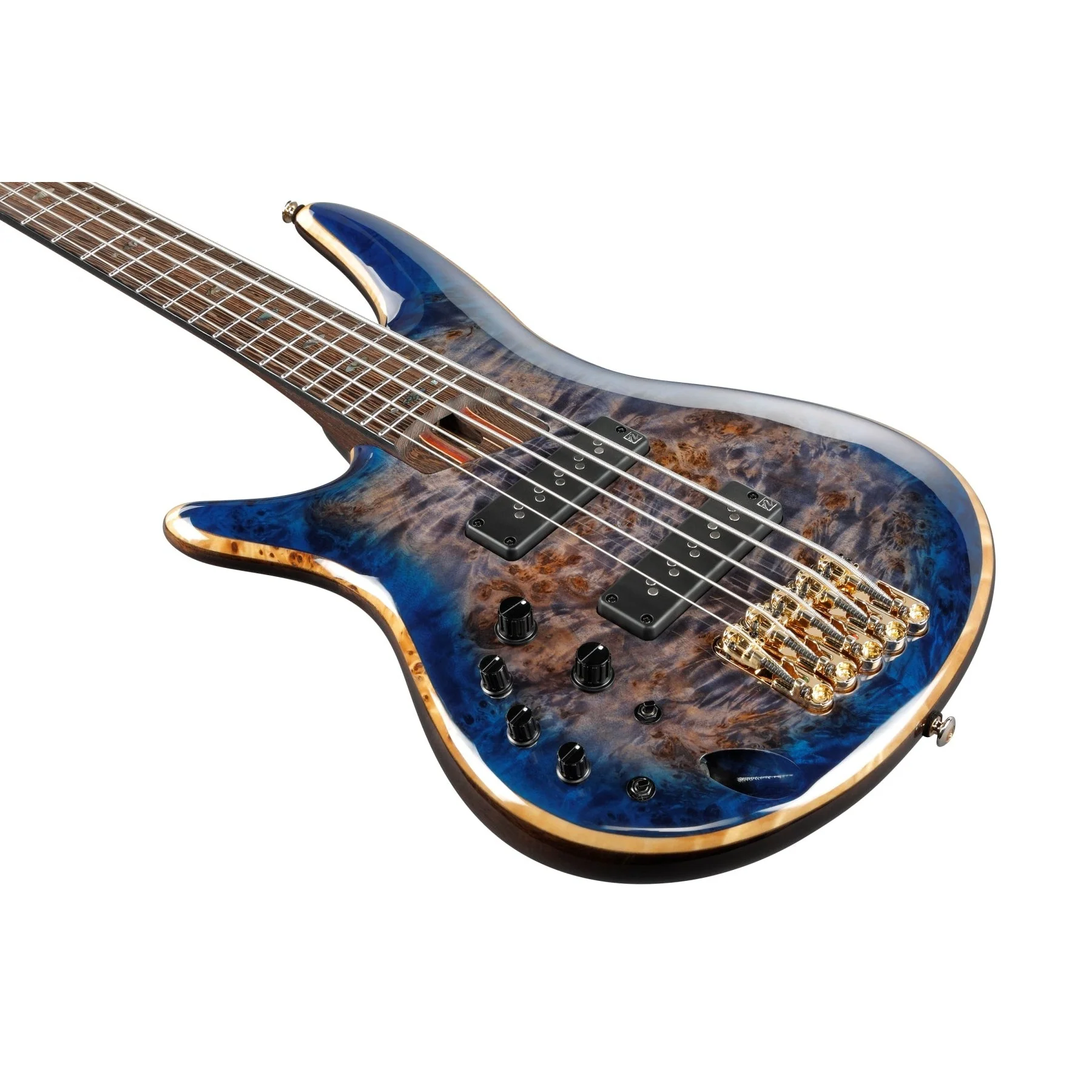 Ibanez - SR Premium 5str Electric Bass w/Bag - Cerulean Blue Burst - SR2605LCBB - Image 3