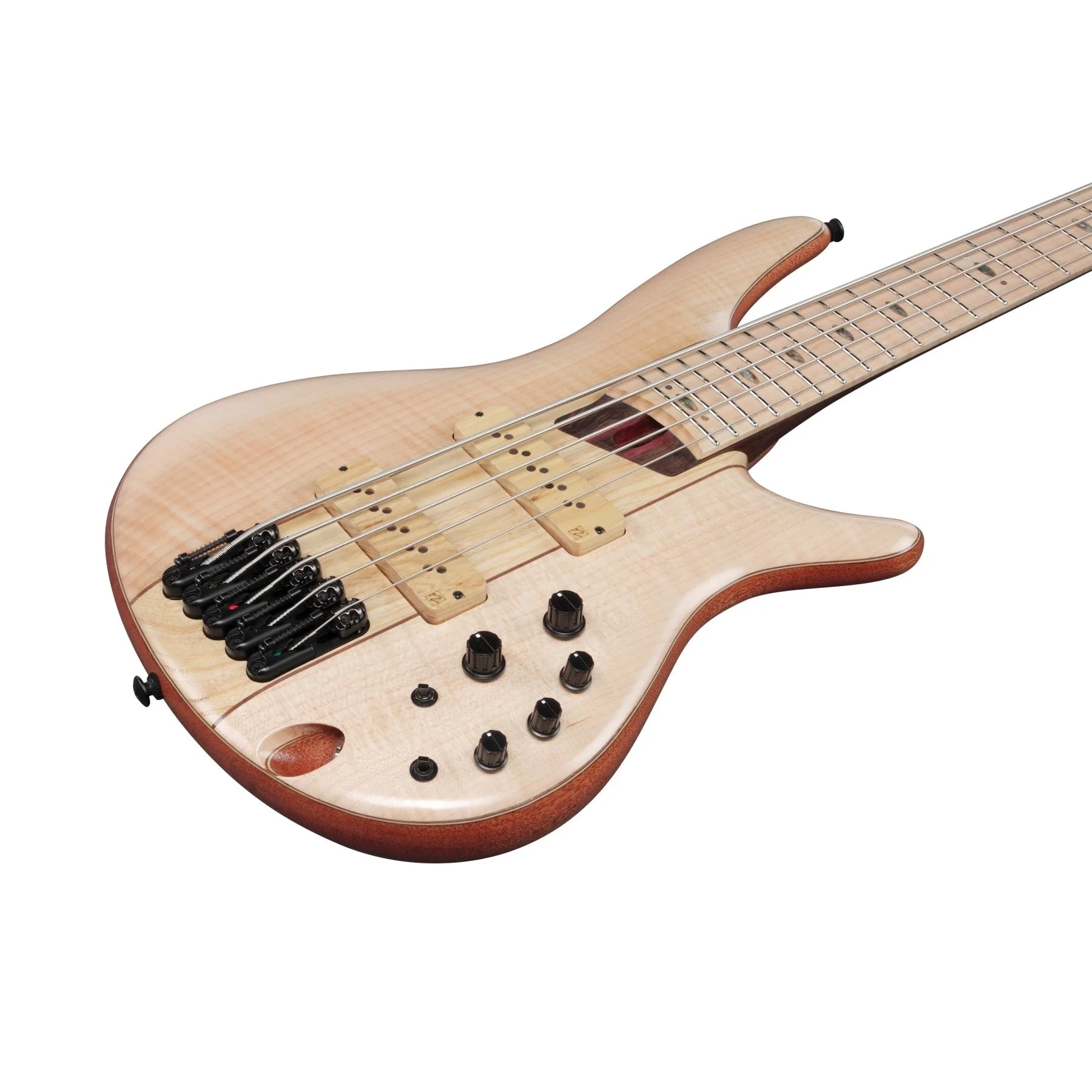 Ibanez - SR Premium 5str Electric Bass w/Bag - Natural Low Gloss - SR5FMDX2NTL - Image 4