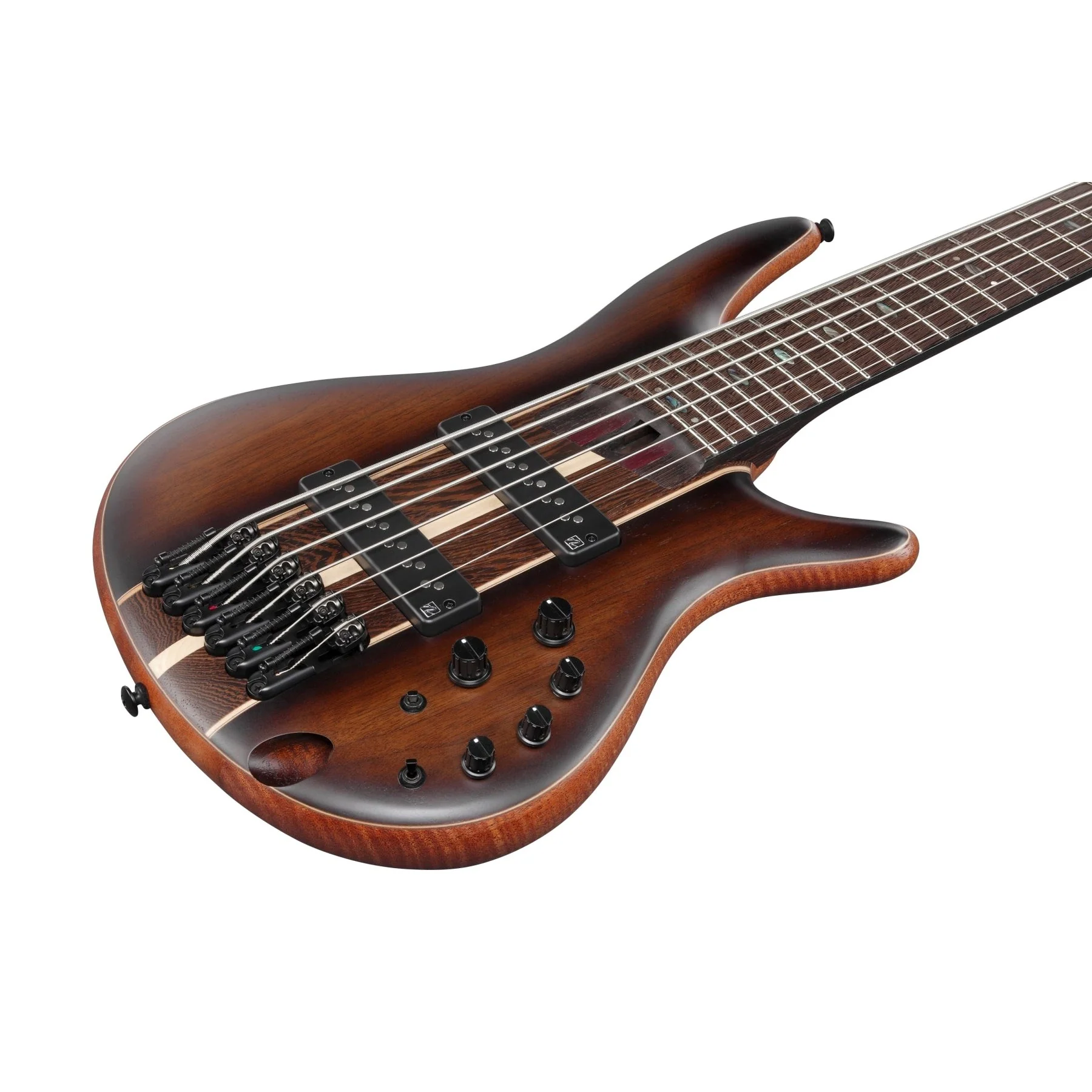 Ibanez - SR Premium 6str Electric Bass w/Bag  - Dual Mocha Burst Flat - SR1356BDUF - Image 3