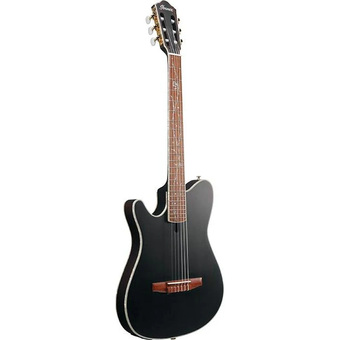 Ibanez - TOD10NL TKF Classical Guitar - Transparent Black Flat - Left-Handed - Image 4
