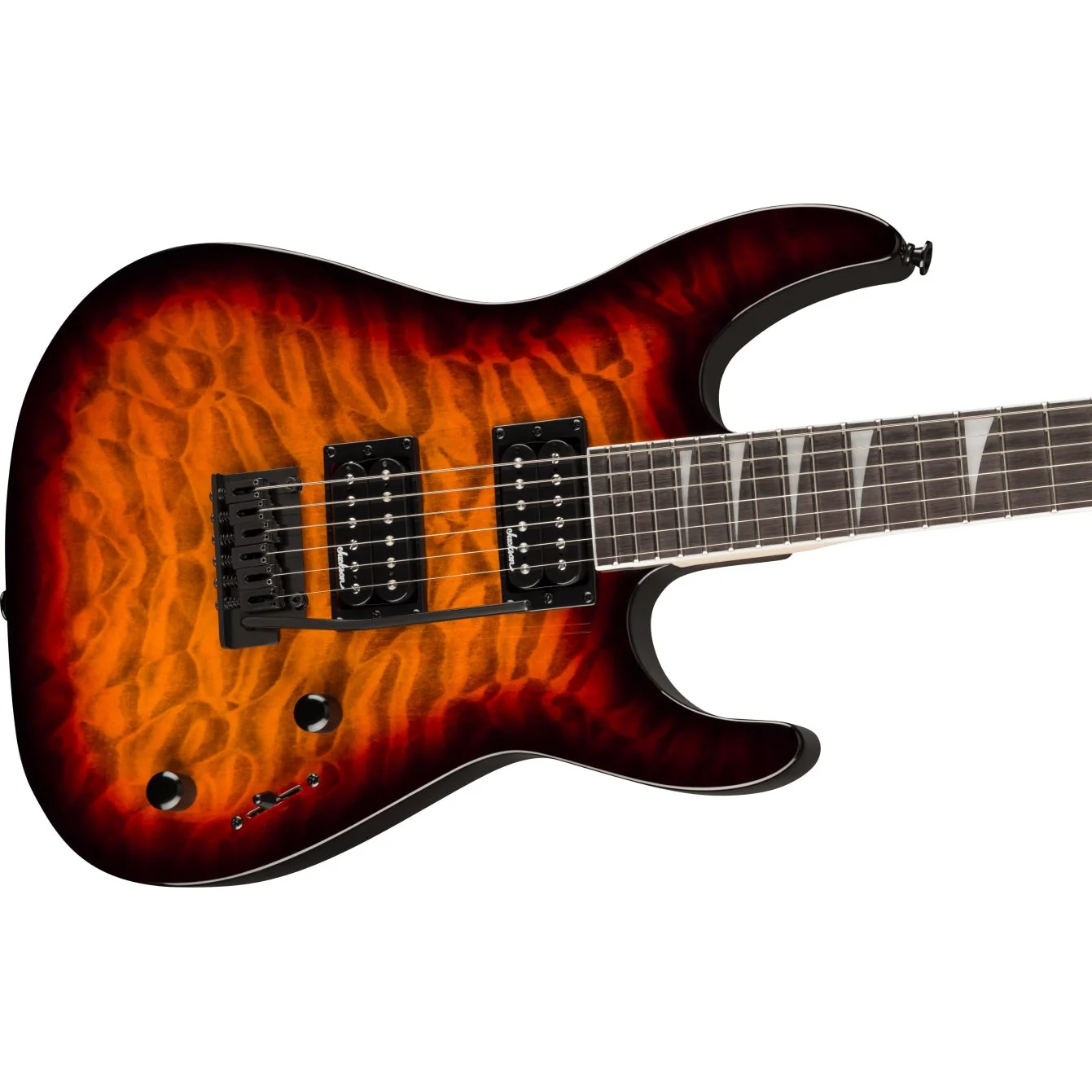 Jackson - JS Series Dinky® JS20 DKQ 2PT - Amaranth Fingerboard - Transparent Tobacco Burst - 291-0231-582 - Image 3
