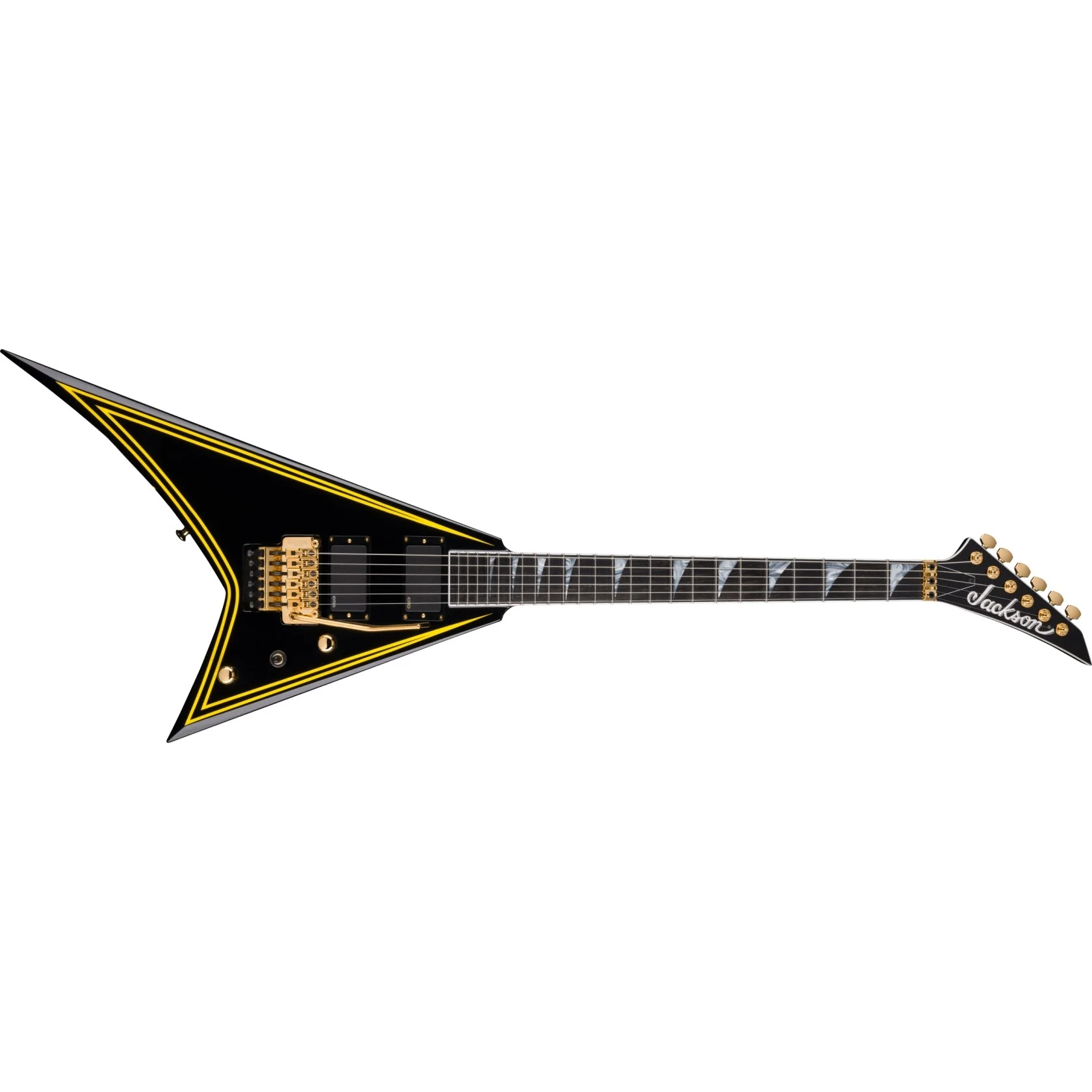 Jackson - MJ Series Rhoads RR24MG - Ebony Fingerboard - Black with Yellow Pinstripes - 290-4001-898