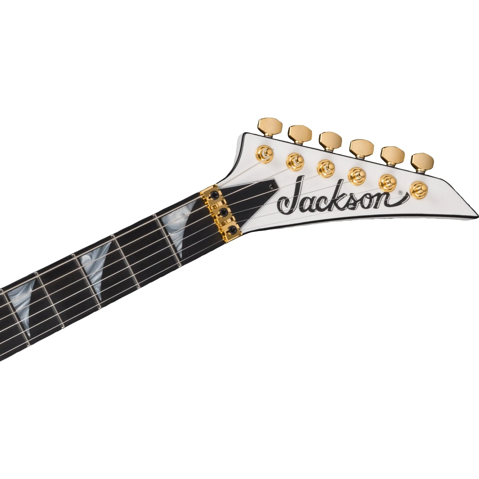 Jackson - MJ Series Rhoads RR24MG -  Ebony Fingerboard -  White with Black Pinstripes  - 290-4001-876 - Image 6