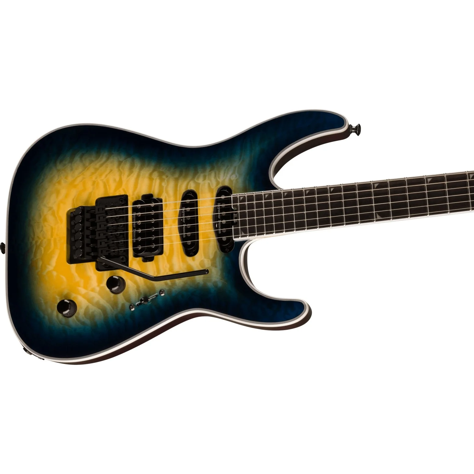 Jackson - Pro Plus Series Soloist™ SLA3Q - Ebony Fingerboard - Amber Blue Burst - 291-4327-586 - Image 3