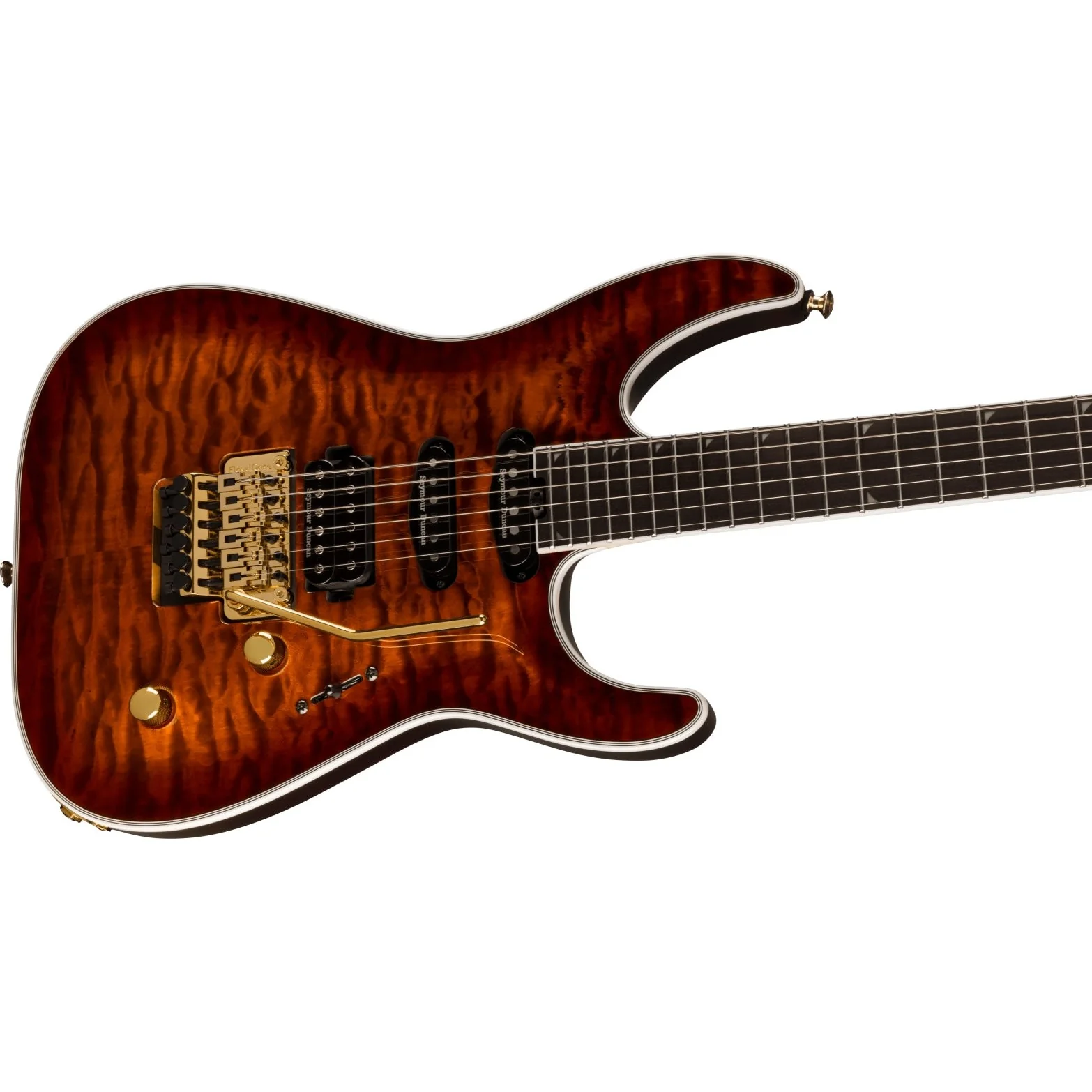 Jackson - Pro Plus Series Soloist™ SLA3Q -  Ebony Fingerboard -  Amber Tiger Eye  - 291-4327-580 - Image 3