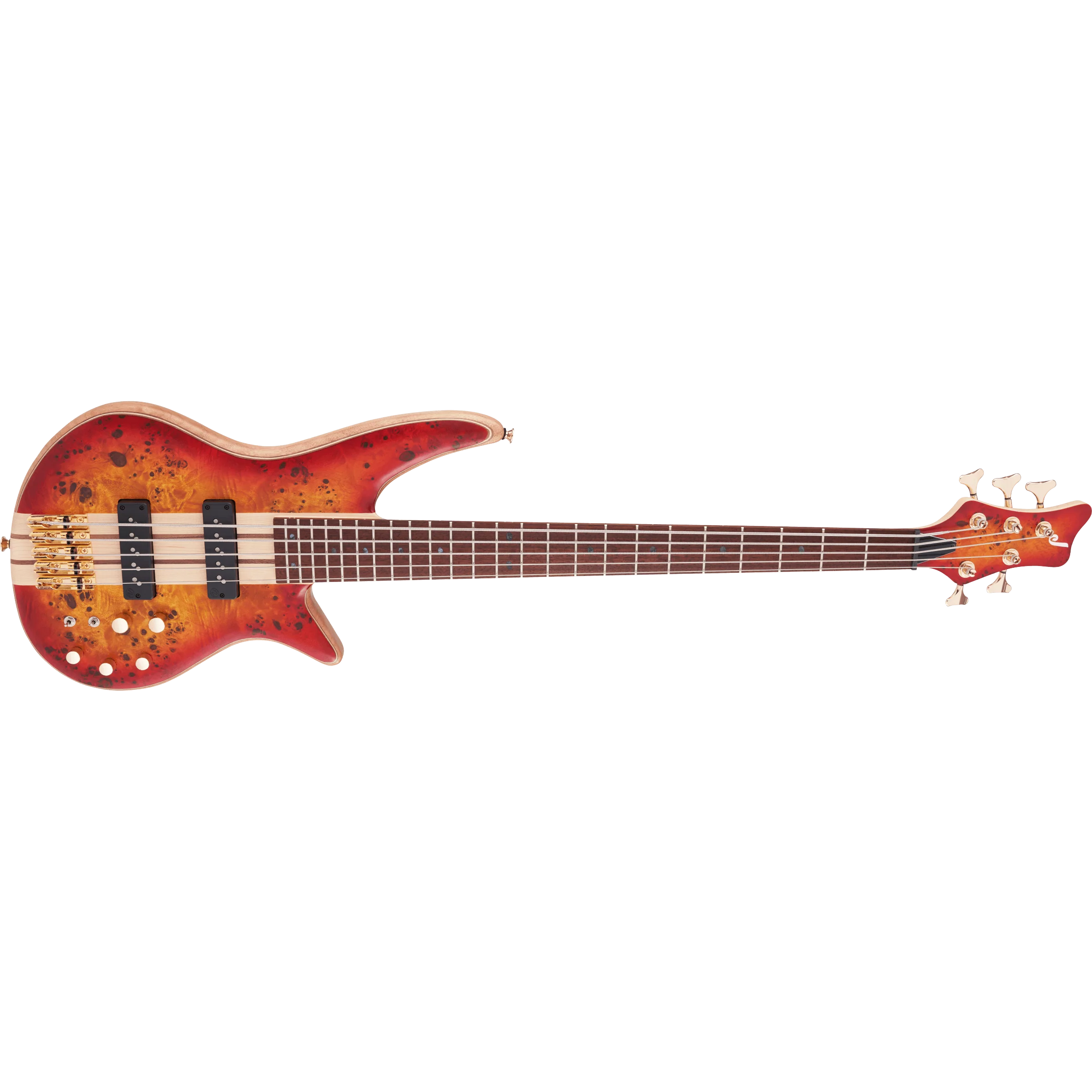 Jackson - Pro Series Spectra Bass SBP V - Caramelized Jatoba Fingerboard - Transparent Cherry Burst - 291-9934-515 - Image 3