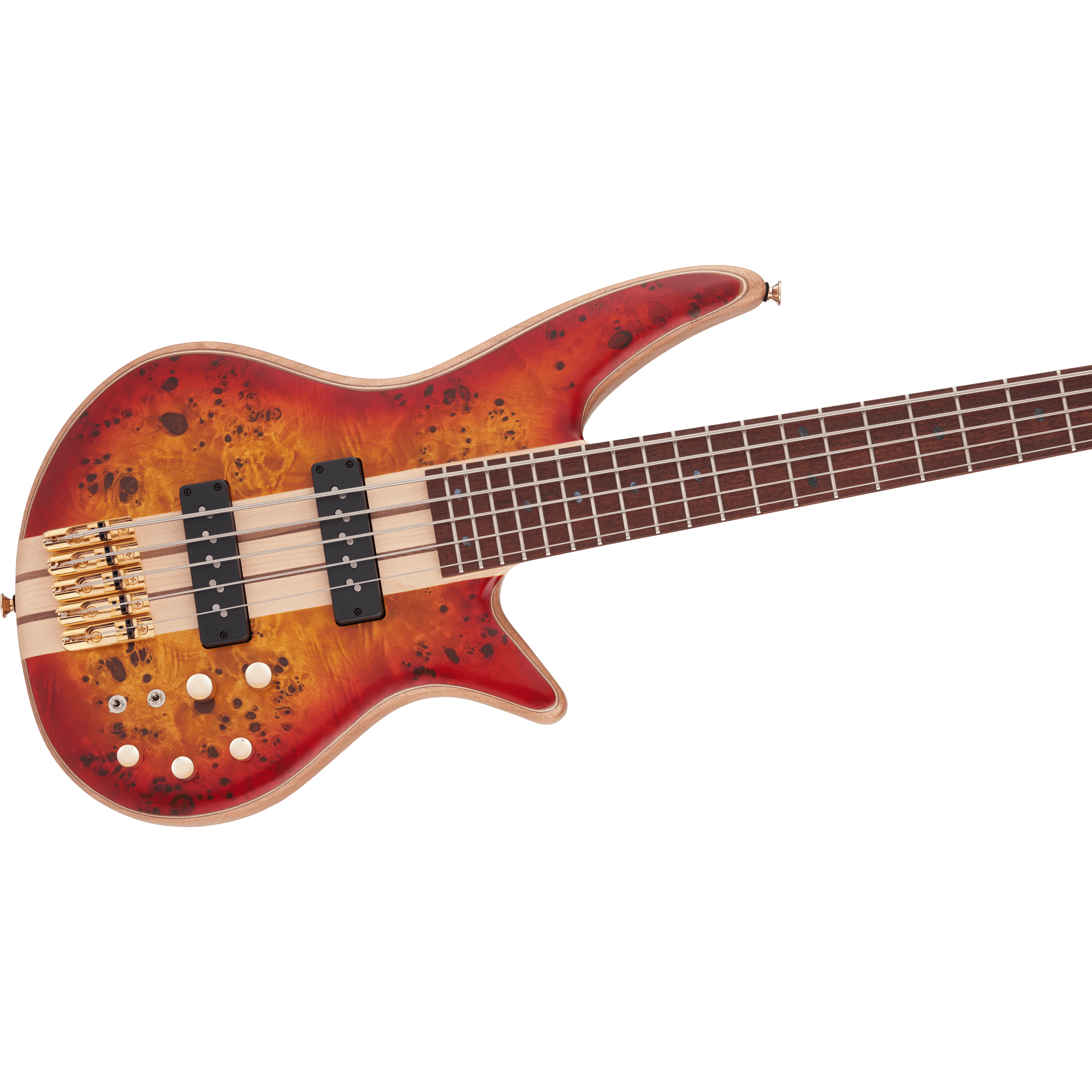 Jackson - Pro Series Spectra Bass SBP V - Caramelized Jatoba Fingerboard - Transparent Cherry Burst - 291-9934-515 - Image 4