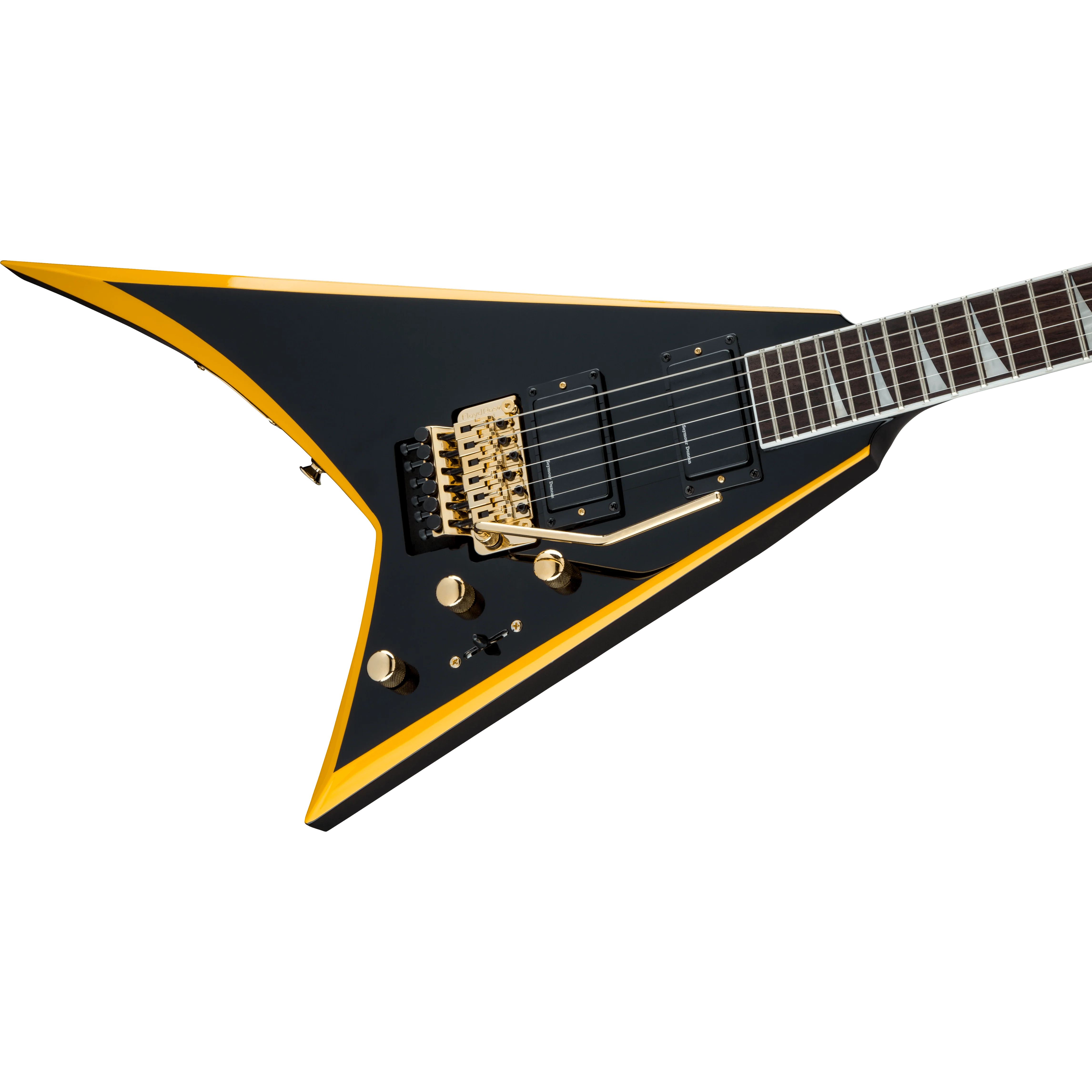 Jackson - X Series Rhoads RRX24 - Laurel Fingerboard - Black with Yellow Bevels - 291-3636-598 - Image 3