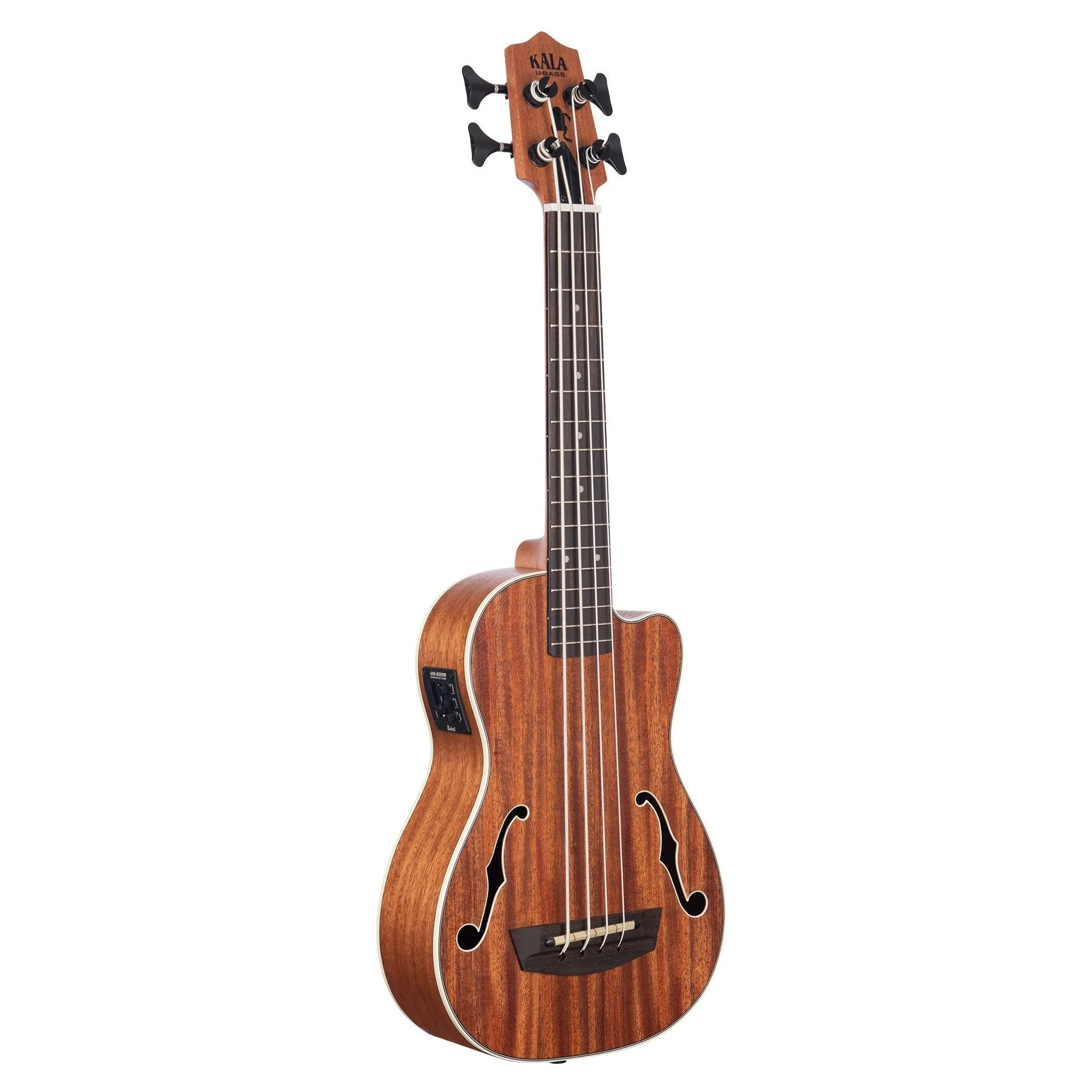 Kala - Journeyman Acoustic-Electric U-Bass with F-Holes Ukelele Bass Guitar  - UBASS-JYMN-FS