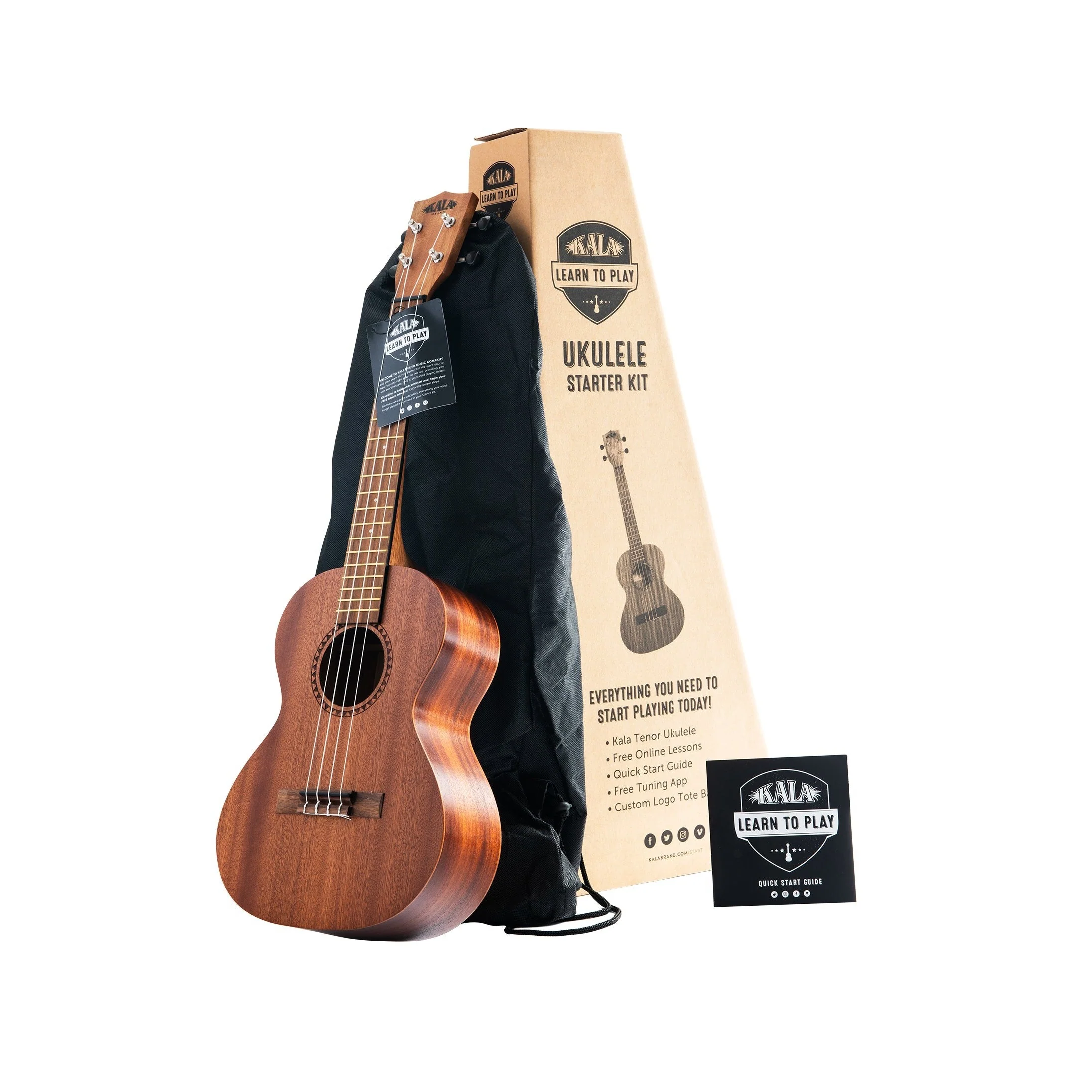 Kala - Tenor Ukulele, Starter Kit KALA-LTP-T