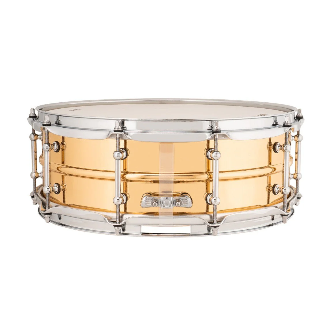 Ludwig - Polished Bronze Phonic Snare 5x14 with Tube Lugs LB550T - Image 2