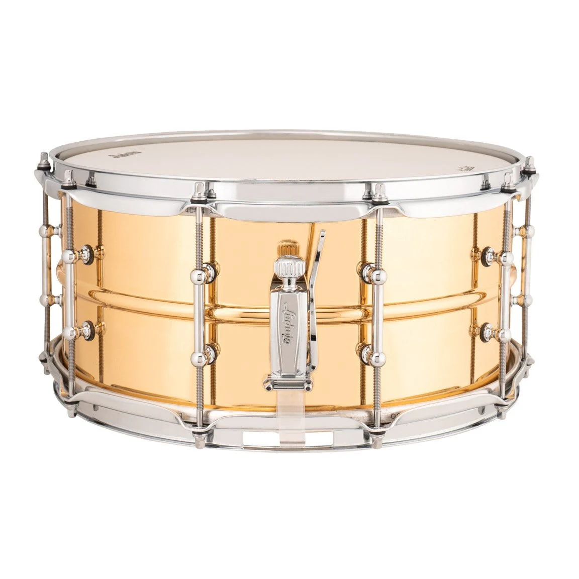 Ludwig - Polished Bronze Phonic Snare 6.5x14 with Tube Lugs LB552T - Image 3