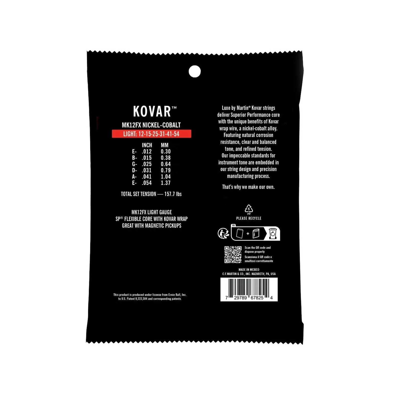 Martin (C.F. Martin & Co.) - Luxe by Martin® Kovar™ Flexible Core Guitar Strings - MK12FX - Image 2