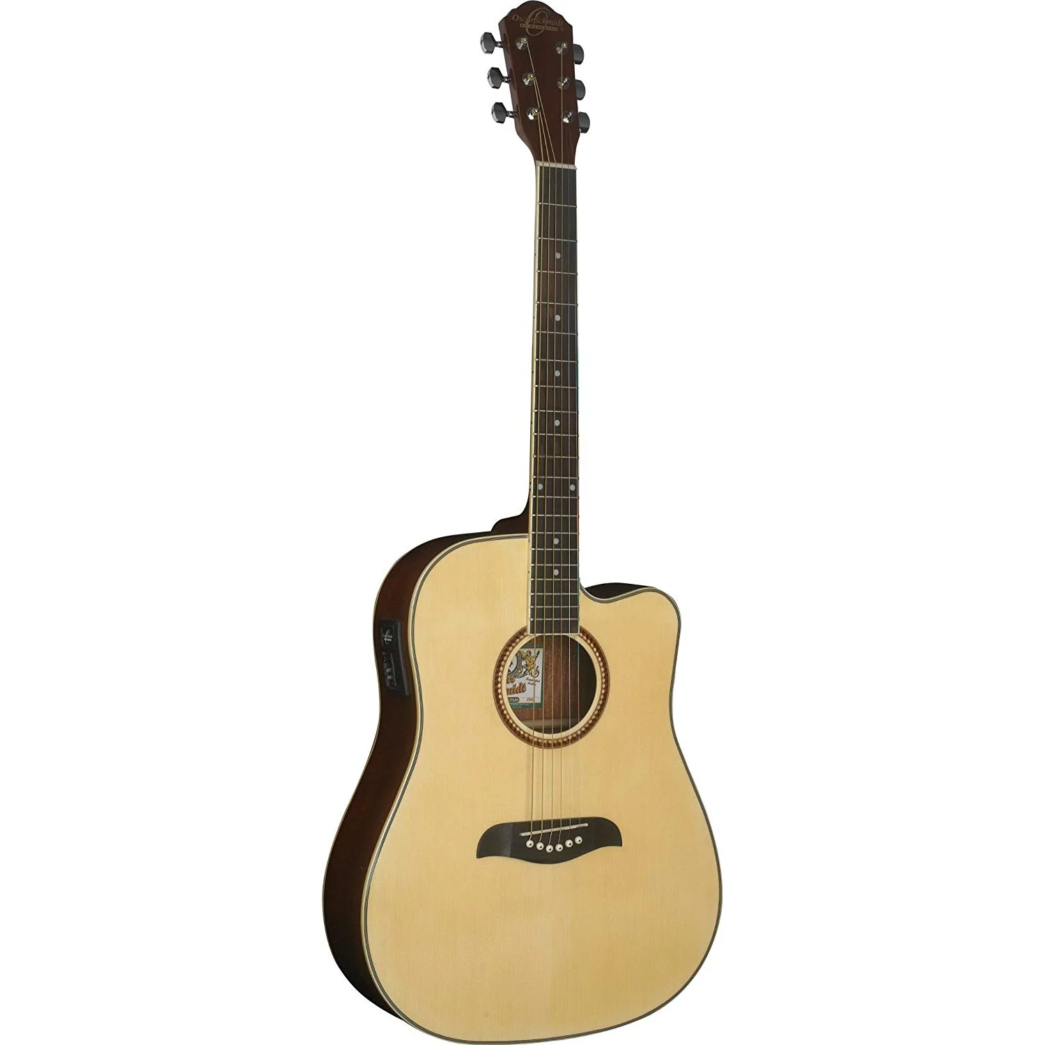 Oscar Schmidt - Spruce-Top Full-Size Dreadnought-Shape Acoustic Guitar - OG2CE-A