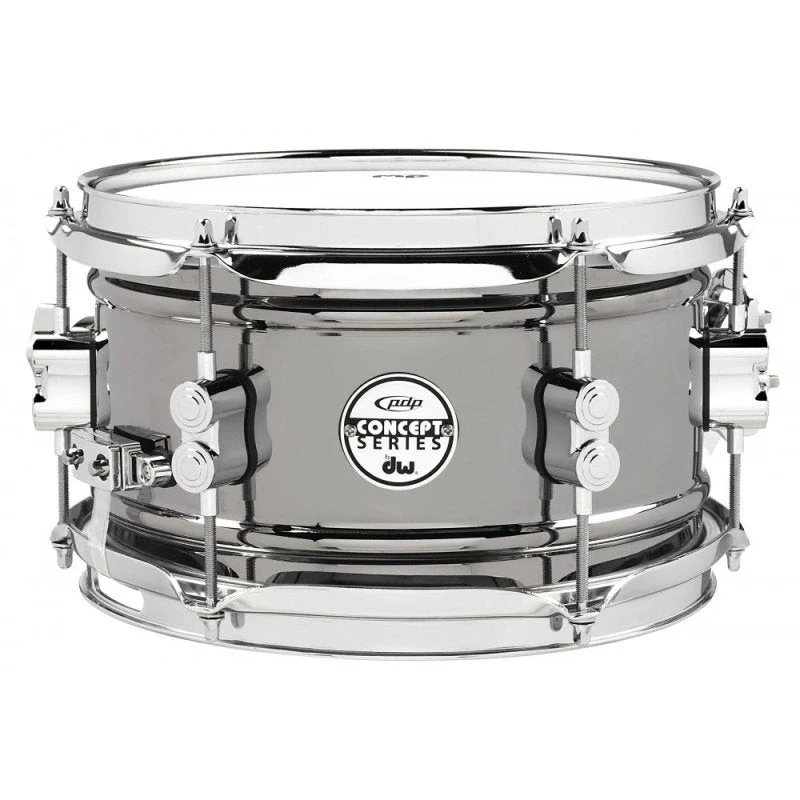 PACIFIC DRUMS & PERC - 6" X 12" Concept Snare Drum - Black Nickel Over Steel - PDSN0612BNCR