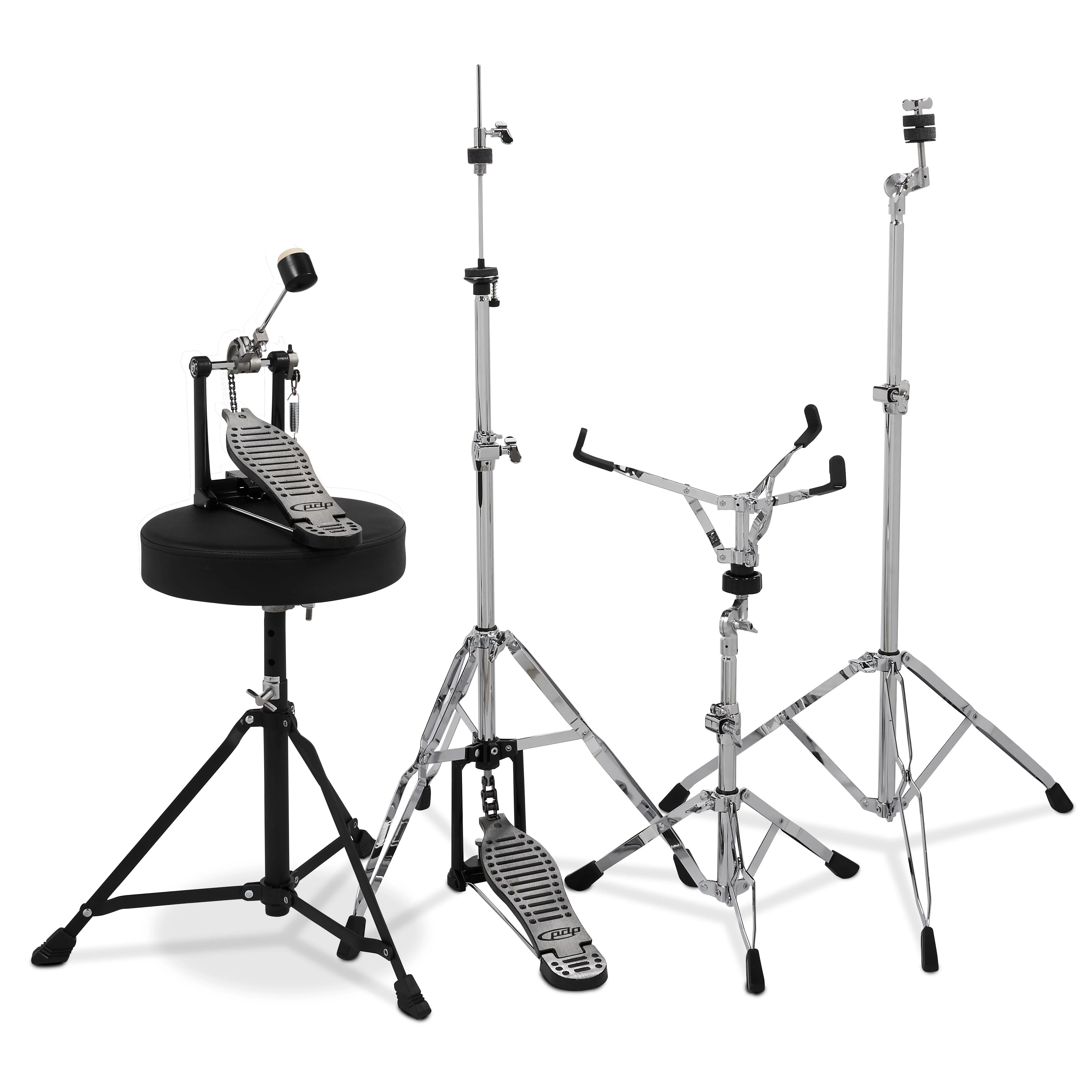 PDP - Center Stage 5-piece Drum Set with Hardware, Cymbals & Throne Iridescent Black Sparkle PDCE2015KTIB - Image 2