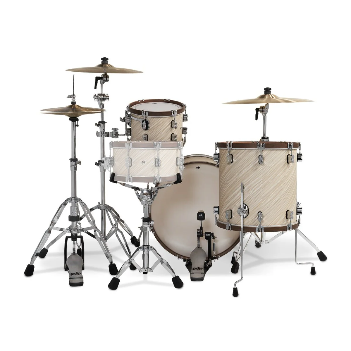 PDP - Limited Edition Twisted Ivory & Walnut Wood Hoop 3-Piece Kit PDLT2213TI - Image 2
