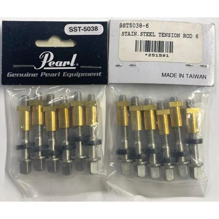 Pearl - Pack Of Six Stainless Steel Tension Rods & Inserts SST-5038-6