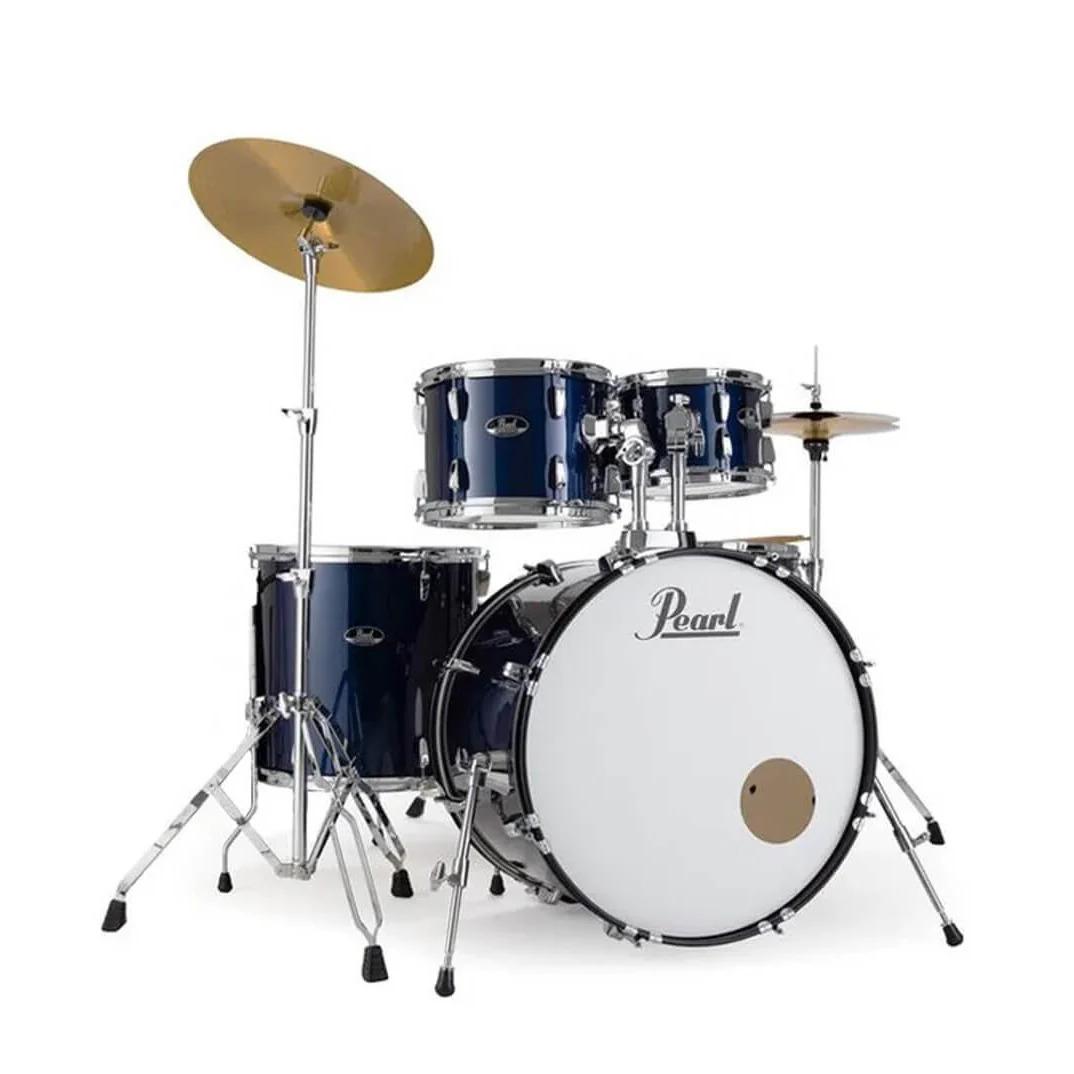 Pearl - Roadshow 5-Piece Drum Set With 22" Bass Drum - Hardware & Cymbals - Royal Blue Metallic - RS525SCC743