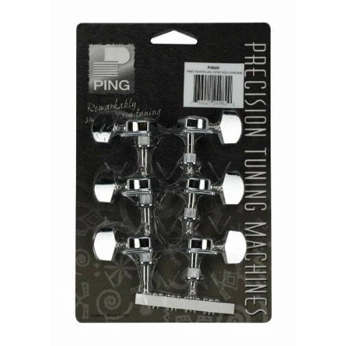 Ping - 6-individual (3+3) Screwless Mount Geared Chrome - P2642