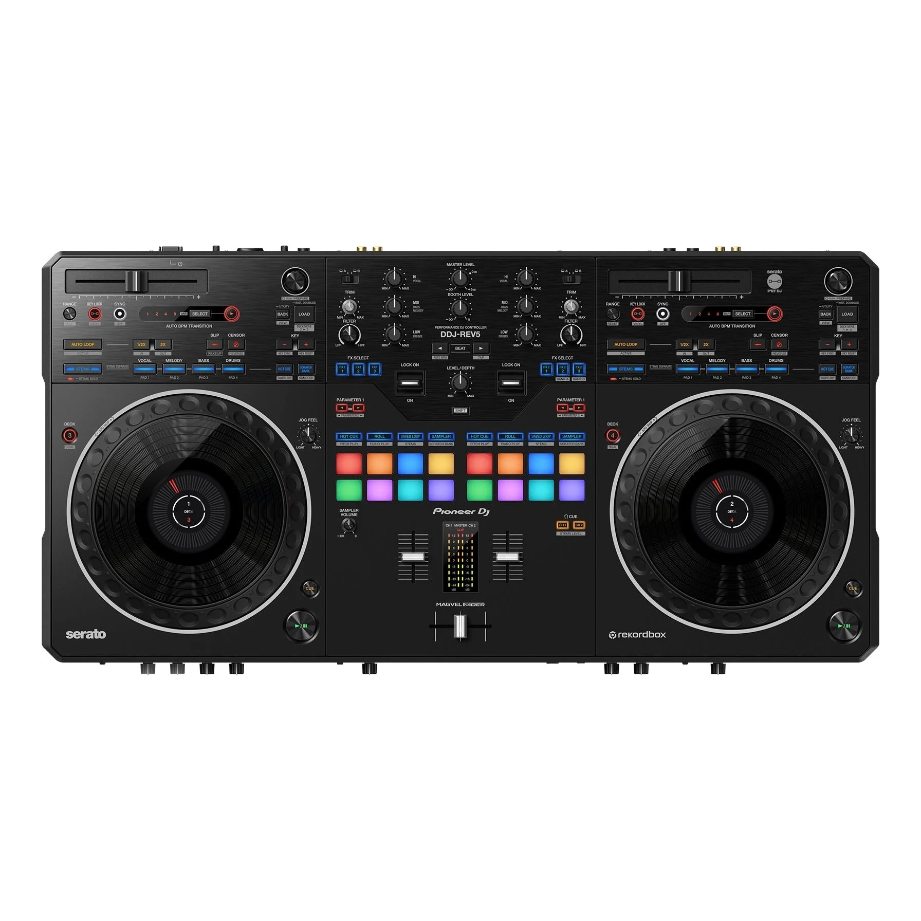 PioneerDJ - DDJ-REV5 Scratch-style 2-channel performance DJ controller - Black