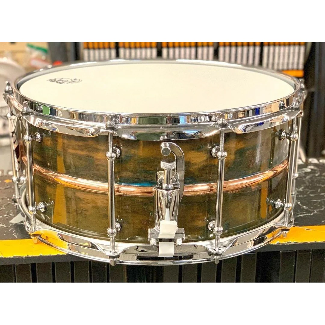 Pork Pie - Patina Copper Snare 6.5x14 with Polished Bead - Image 2