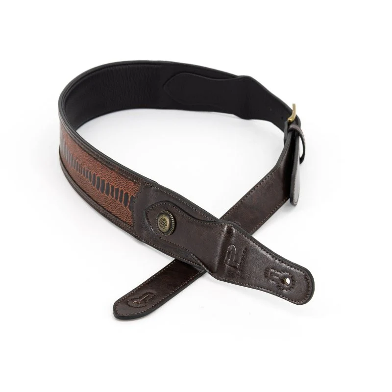 Profile - Western Strap with Brass Buckle - Brown Crocodile Pattern - PGS-EGL-6500-BR