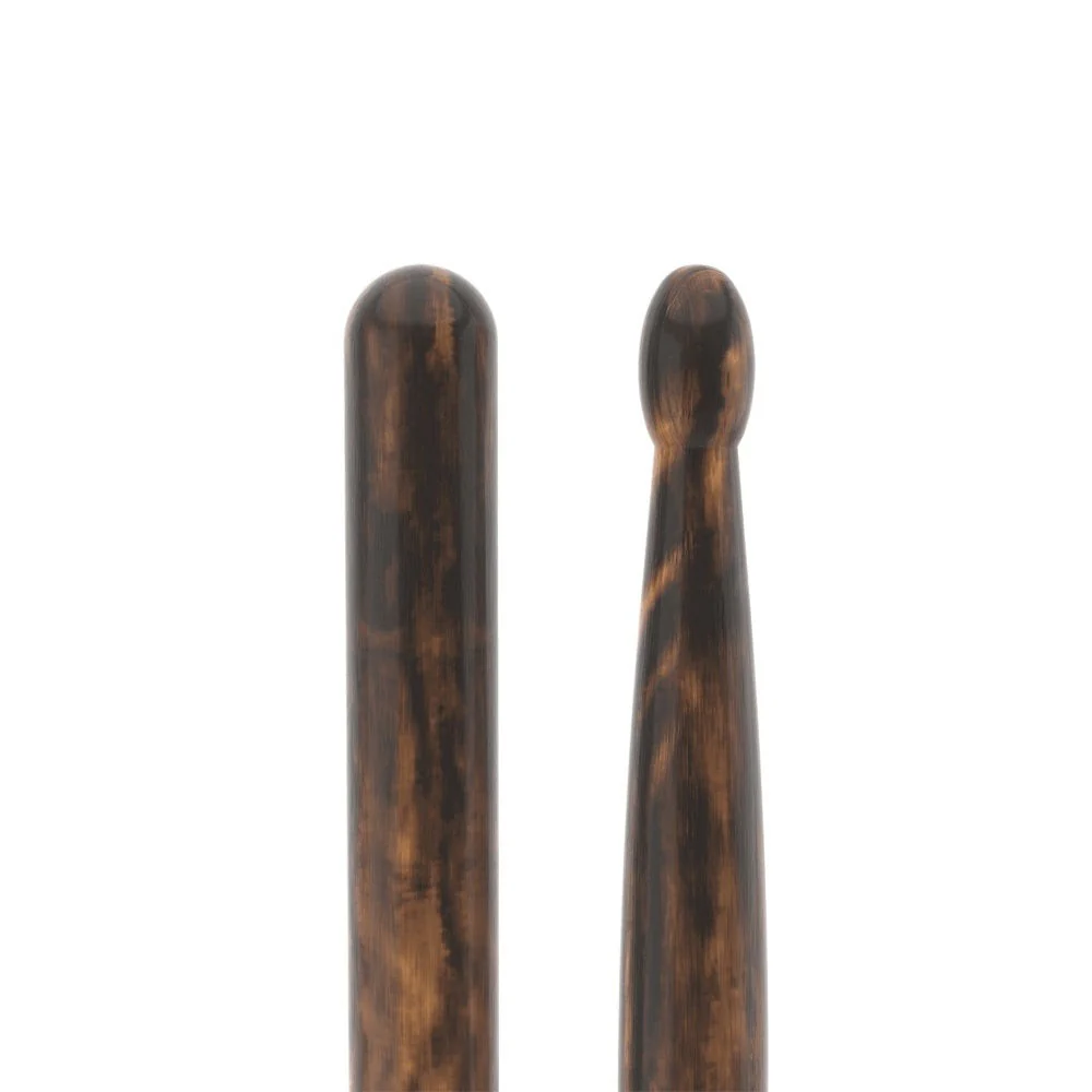 ProMark - Classic Forward 747 FireGrain 5A Hickory Drumstick - Oval Wood Tip - TX747W-FG  - TX747W-FG - Image 3