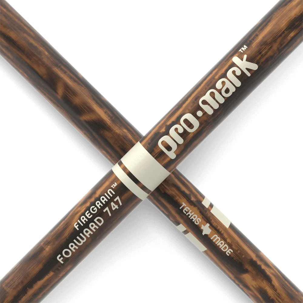 ProMark - Classic Forward 747 FireGrain 5A Hickory Drumstick - Oval Wood Tip - TX747W-FG  - TX747W-FG - Image 4