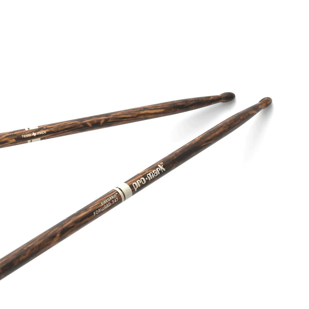 ProMark - Classic Forward 747 FireGrain 5A Hickory Drumstick - Oval Wood Tip - TX747W-FG  - TX747W-FG - Image 5