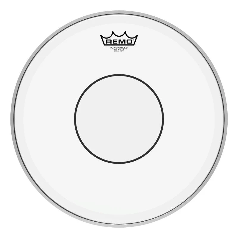 Remo - Powerstroke® 77 Clear Clear Dot Drumhead - Top Clear Dot - 13" - P7-0313-C2