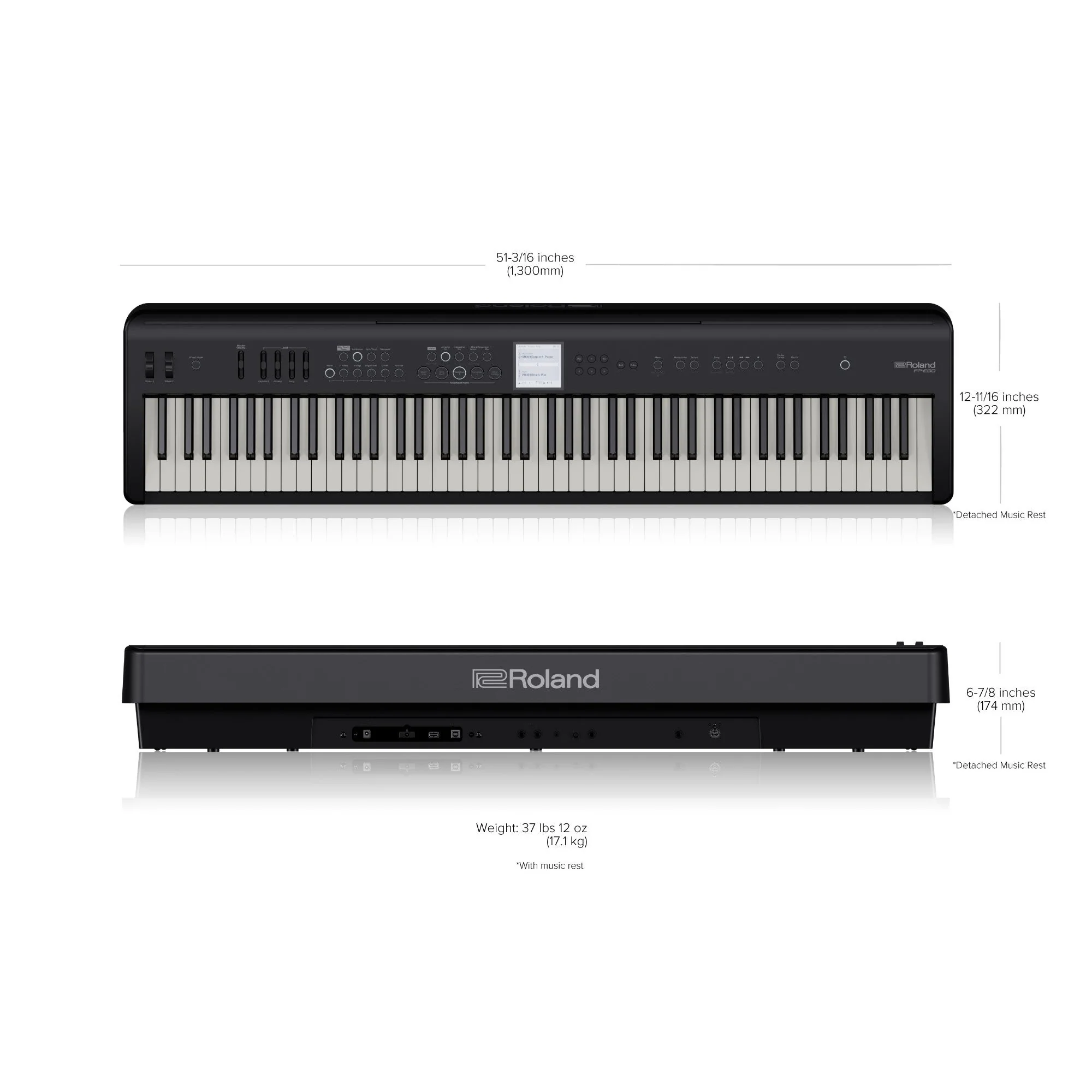 Roland - FP-E50 - 88-note - Hammer-Action Keyboard - Digital Piano Black - Image 3