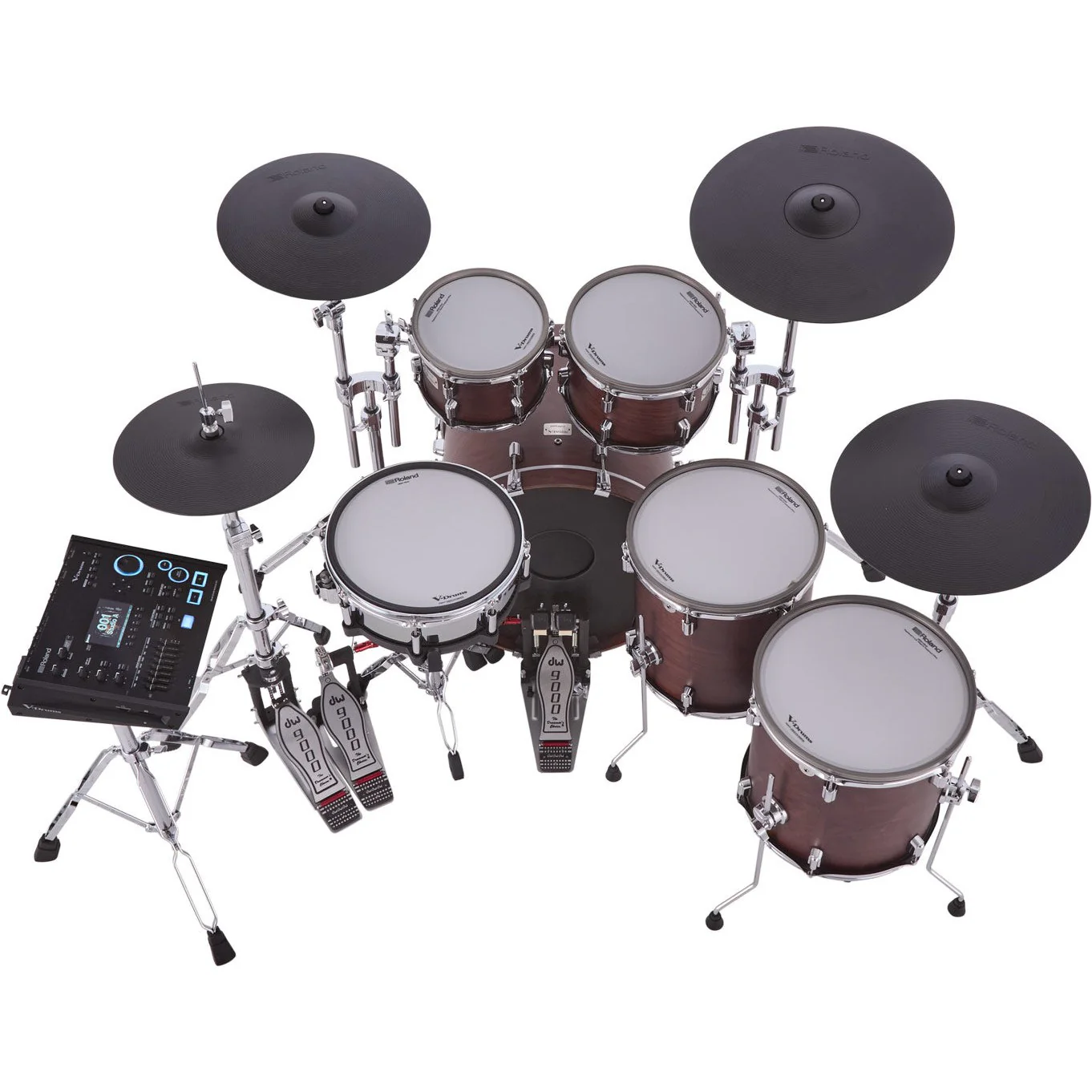 Roland - VAD716-GE Flagship V-Drums Acoustic Design Kit with the Expandable V71 Module and Advanced Pads - Gloss Ebony - Image 3