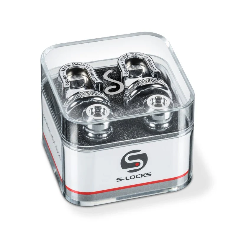 Schaller - S-Lock Strap Locks (2 pieces) - Chrome (SCH446) - SCH14010201
