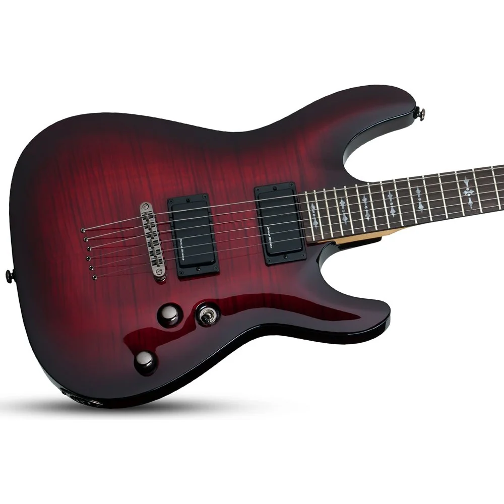 Schecter - Demon-6 Electric Guitar - Crimson Red Burst - 3245-SHC - Image 2
