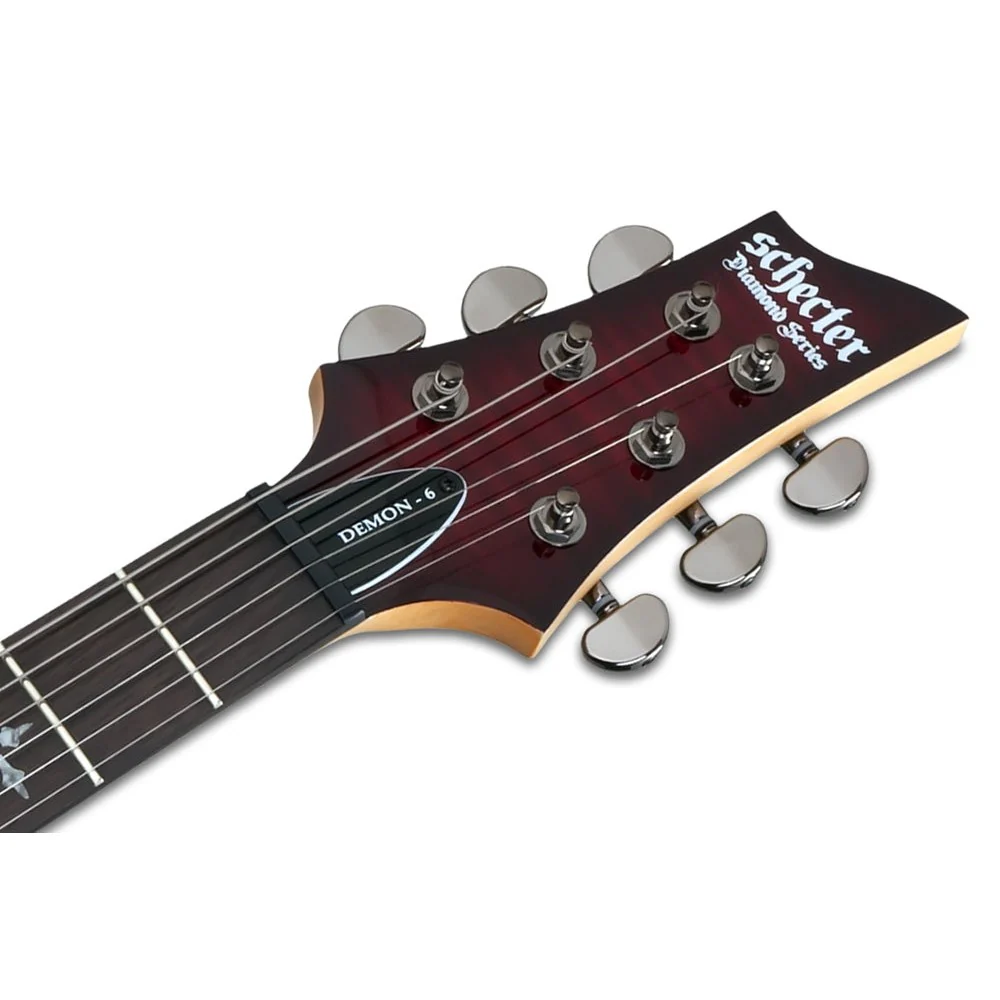 Schecter - Demon-6 Electric Guitar - Crimson Red Burst - 3245-SHC - Image 3