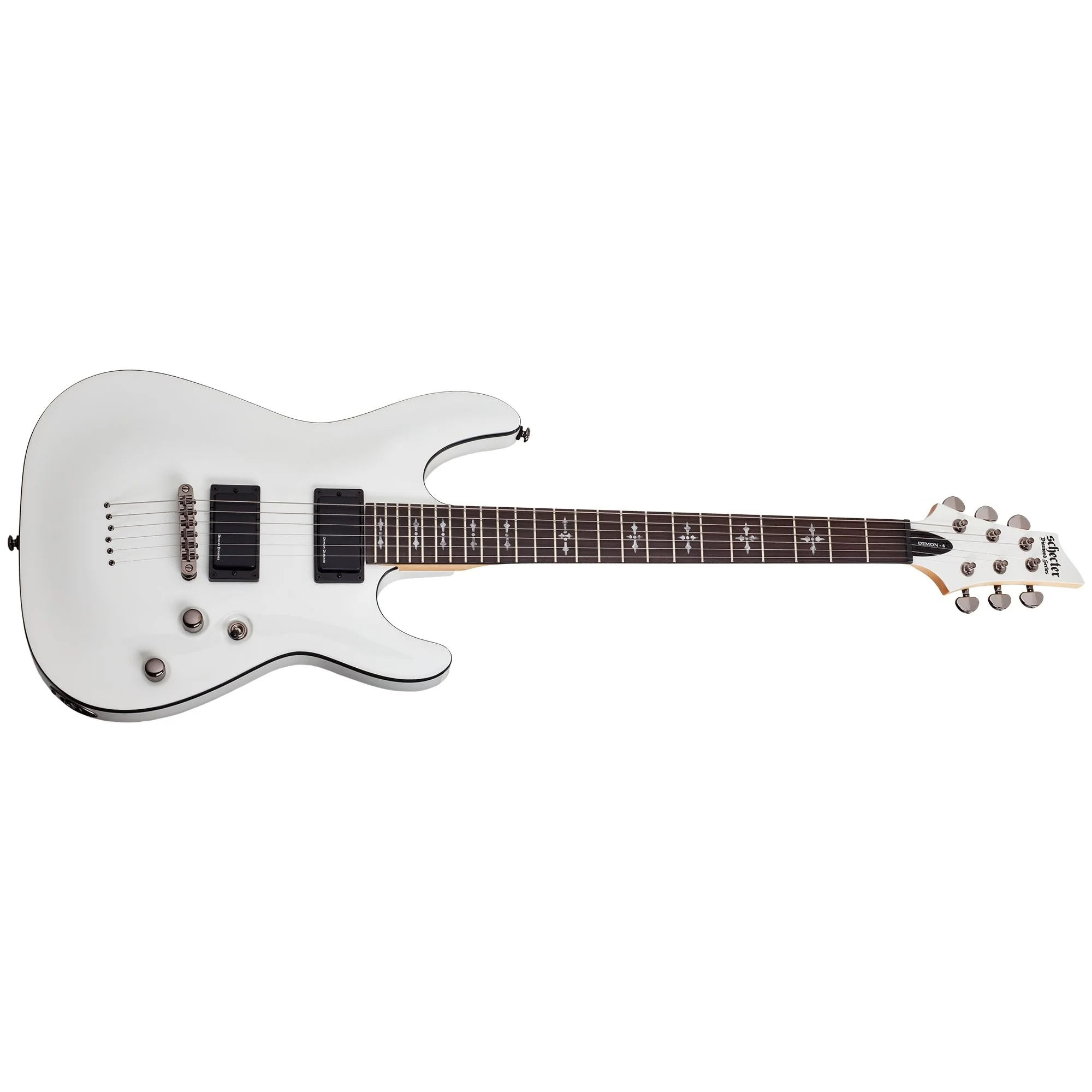 Schecter - DEMON-6-VWHT Vintage White Guitar with Duncan Designed HB 105