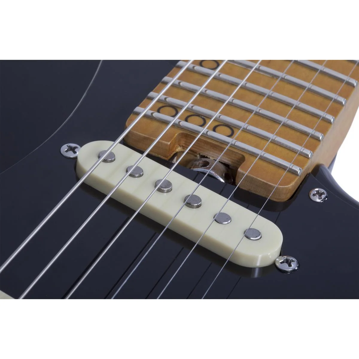 Schecter Guitar Research - MV-6 Solid body Electric Guitar   - Black - 4201-SHC - Image 3