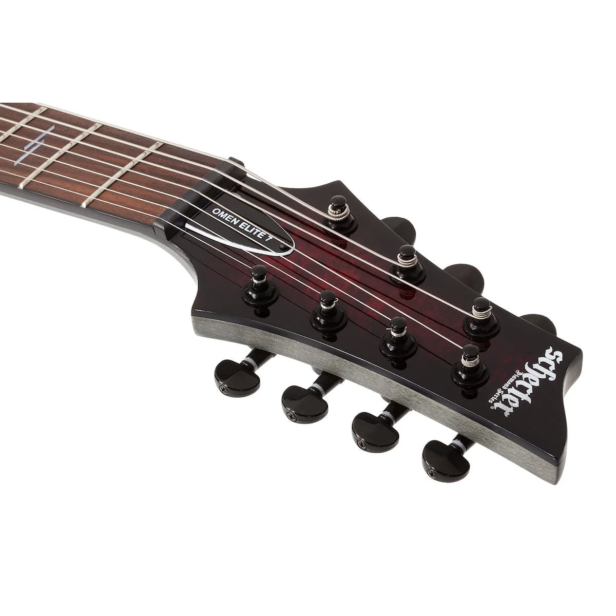 Schecter - Omen Elite-7 Black Cherry Burst 2456 - Image 4