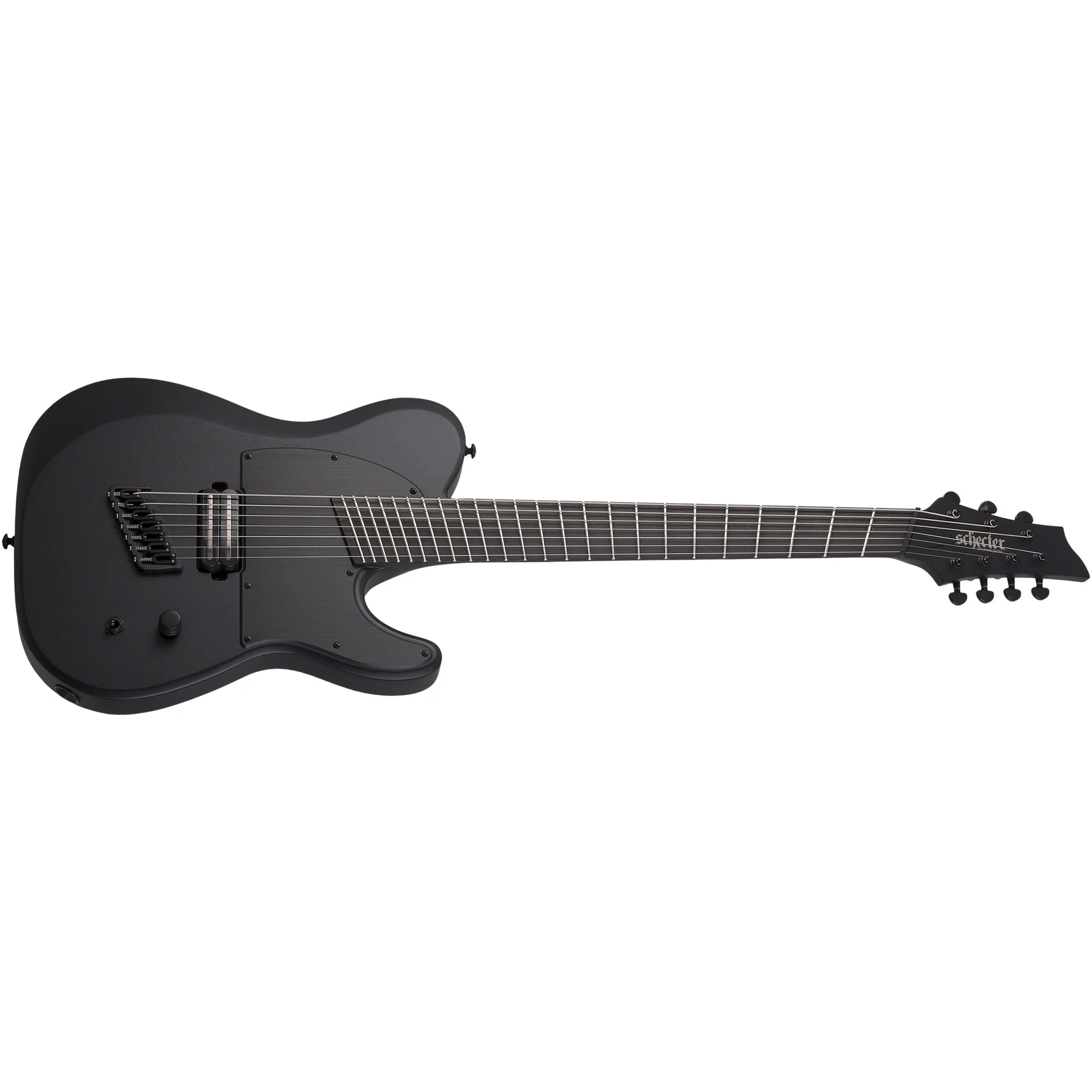 Schecter - PT-7 Black Ops 7-String Electric Guitar, Satin Black Open Pore - 621-SHC