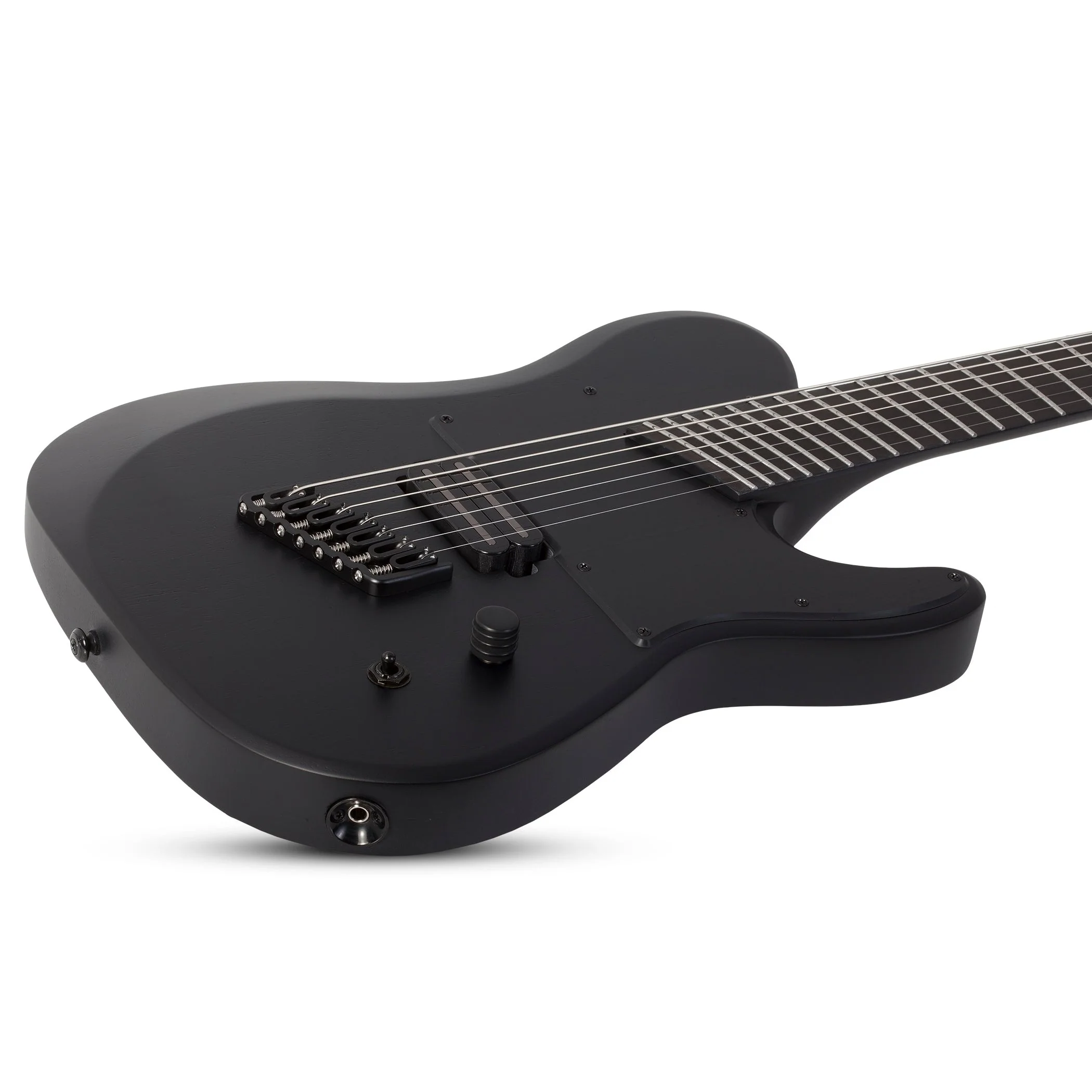 Schecter - PT-7 Black Ops Left-Handed 7-String Electric Guitar - Satin Black Open Pore - 624-SHC - Image 2