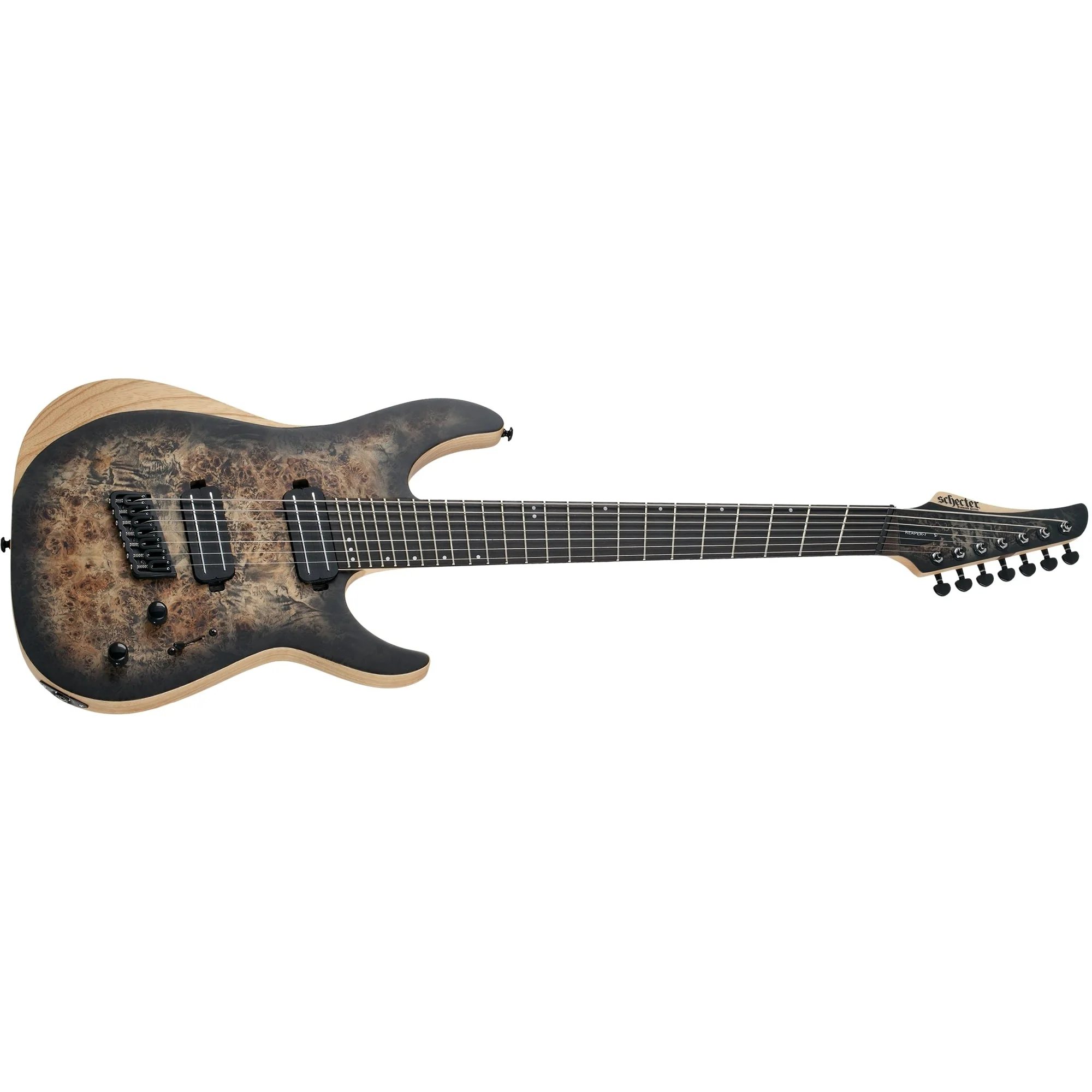 Schecter - Reaper-7 Multiscale Electric Guitar in Charcoal Burst