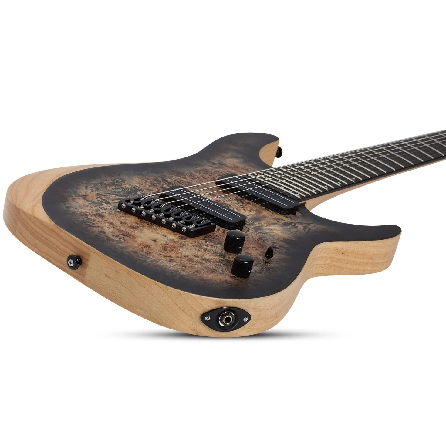 Schecter - Reaper-7 Multiscale Electric Guitar in Charcoal Burst - Image 2