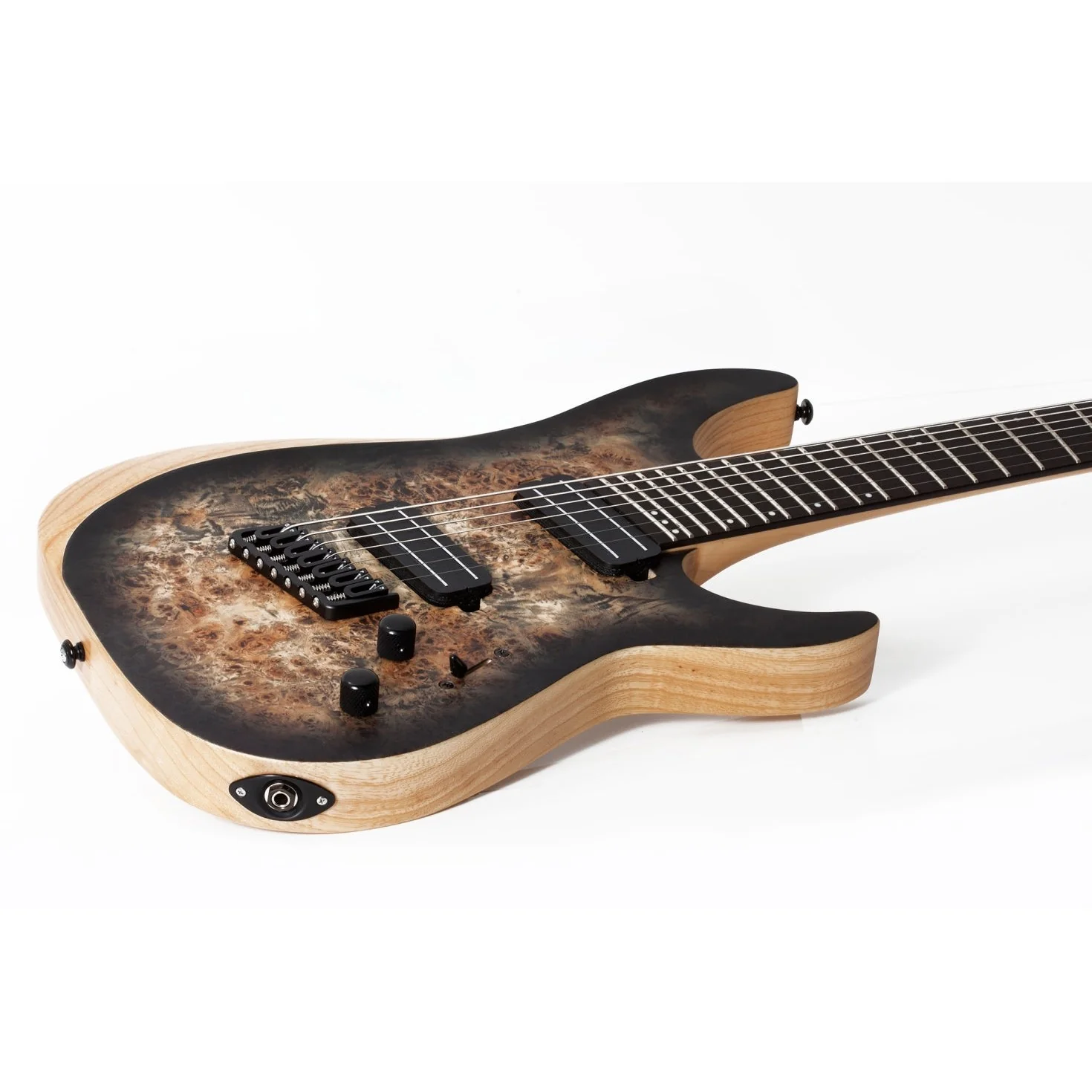 Schecter - Reaper-7 Multiscale Electric Guitar in Charcoal Burst - Image 4
