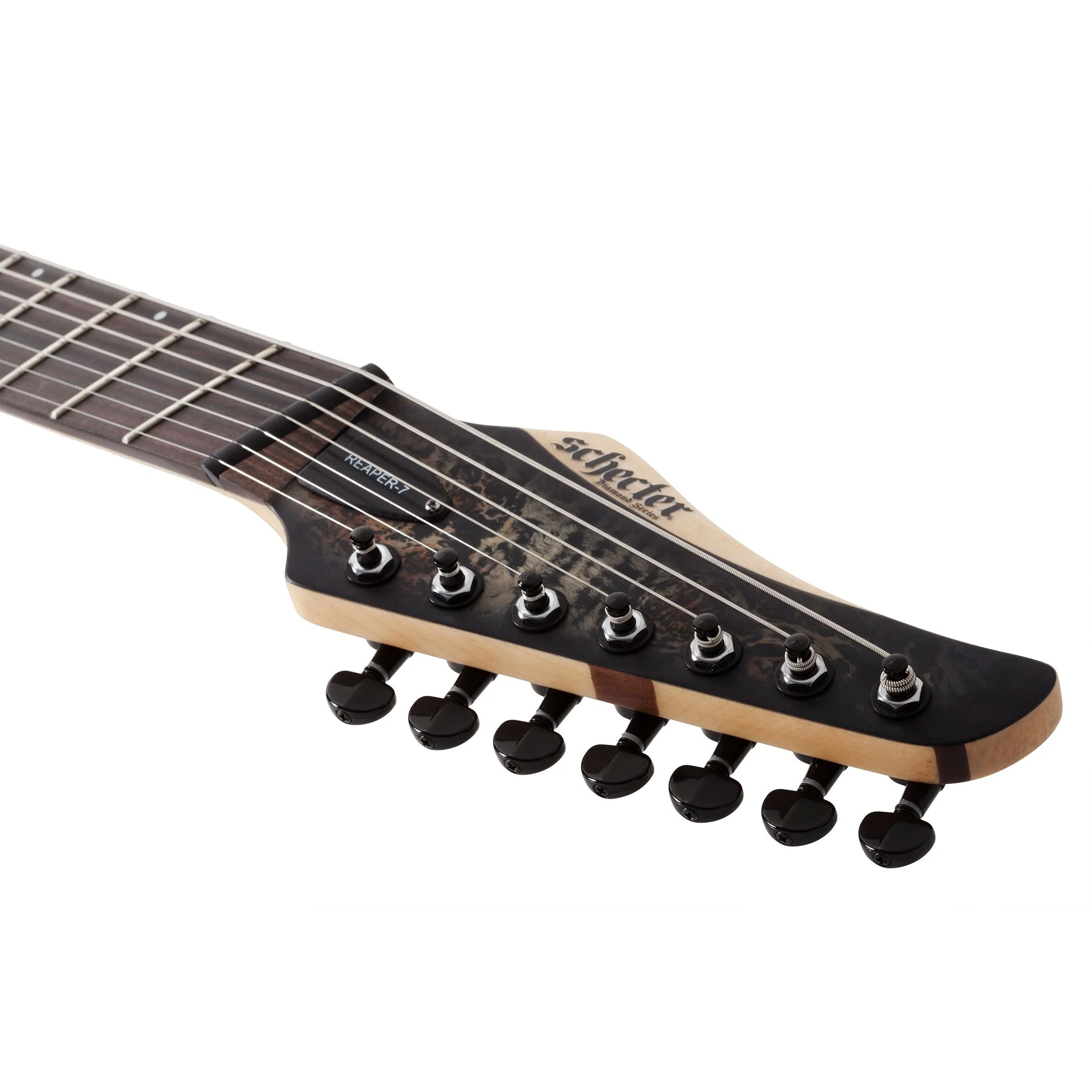 Schecter - Reaper-7 Multiscale Electric Guitar in Charcoal Burst - Image 7